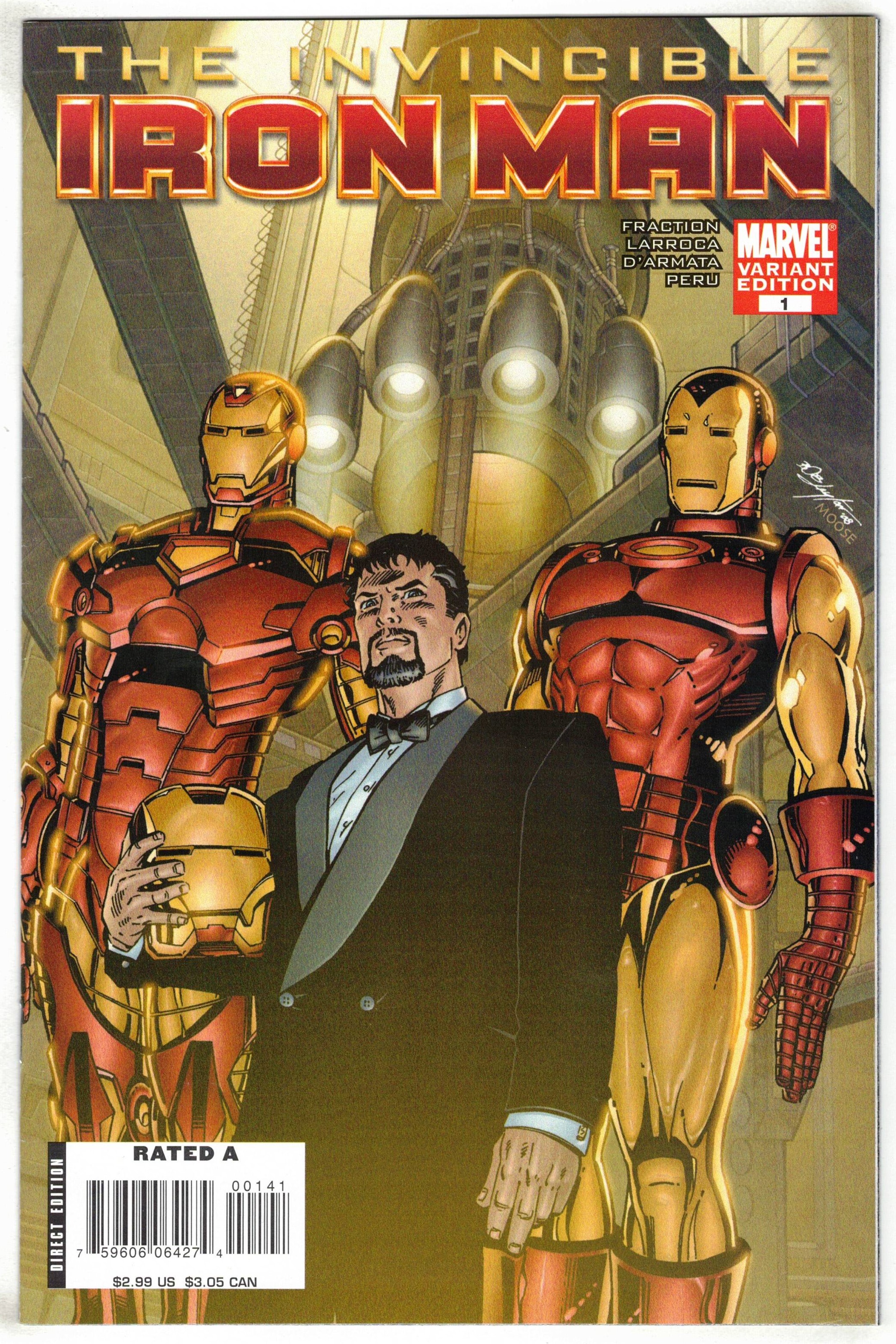 Invincible Iron Man #1 Bob Layton Variant Marvel 2008 VF/NM