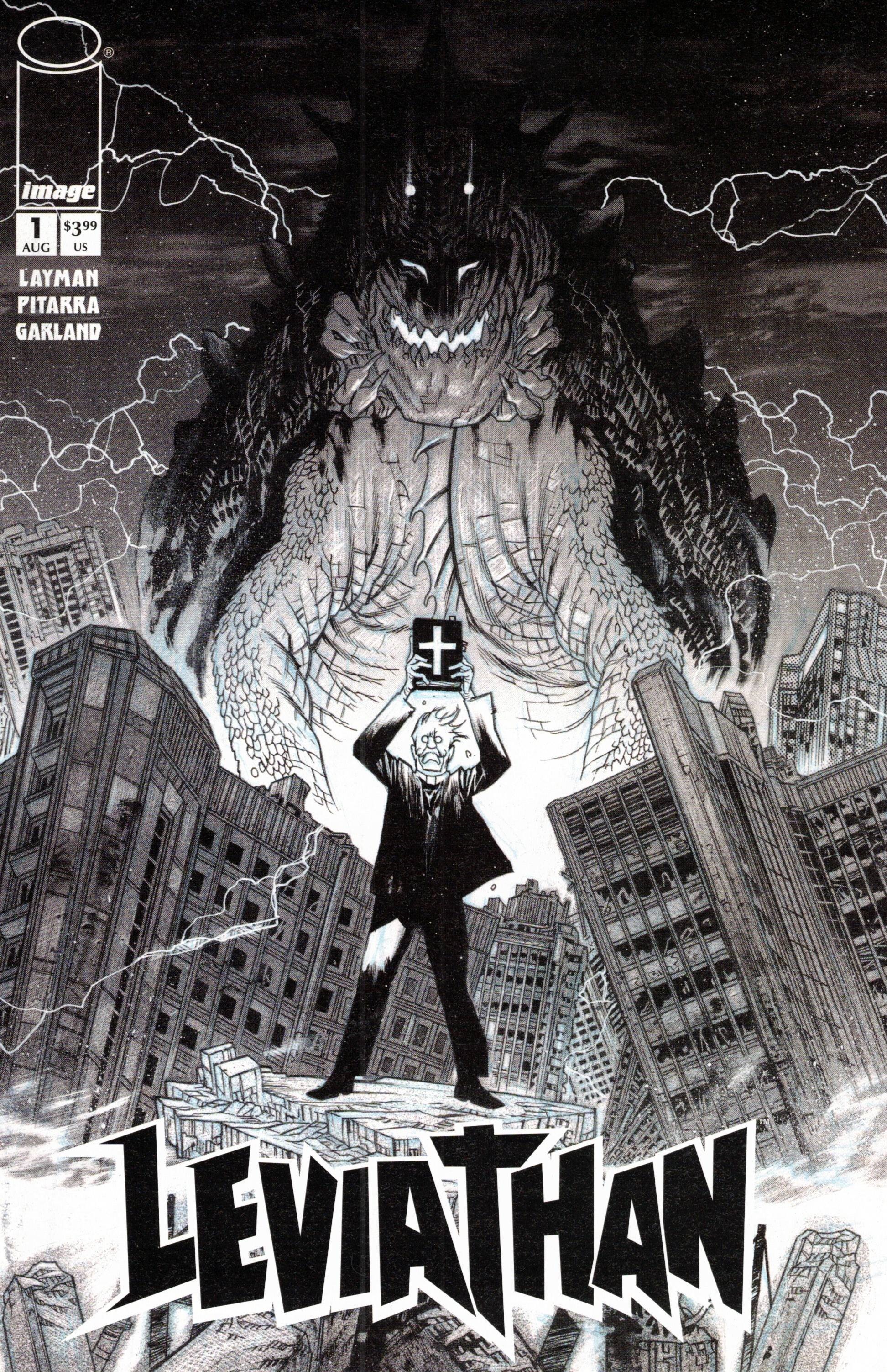 Leviathan #1 1:25 James Harren B&W Variant Image 2018 – Ultimate
