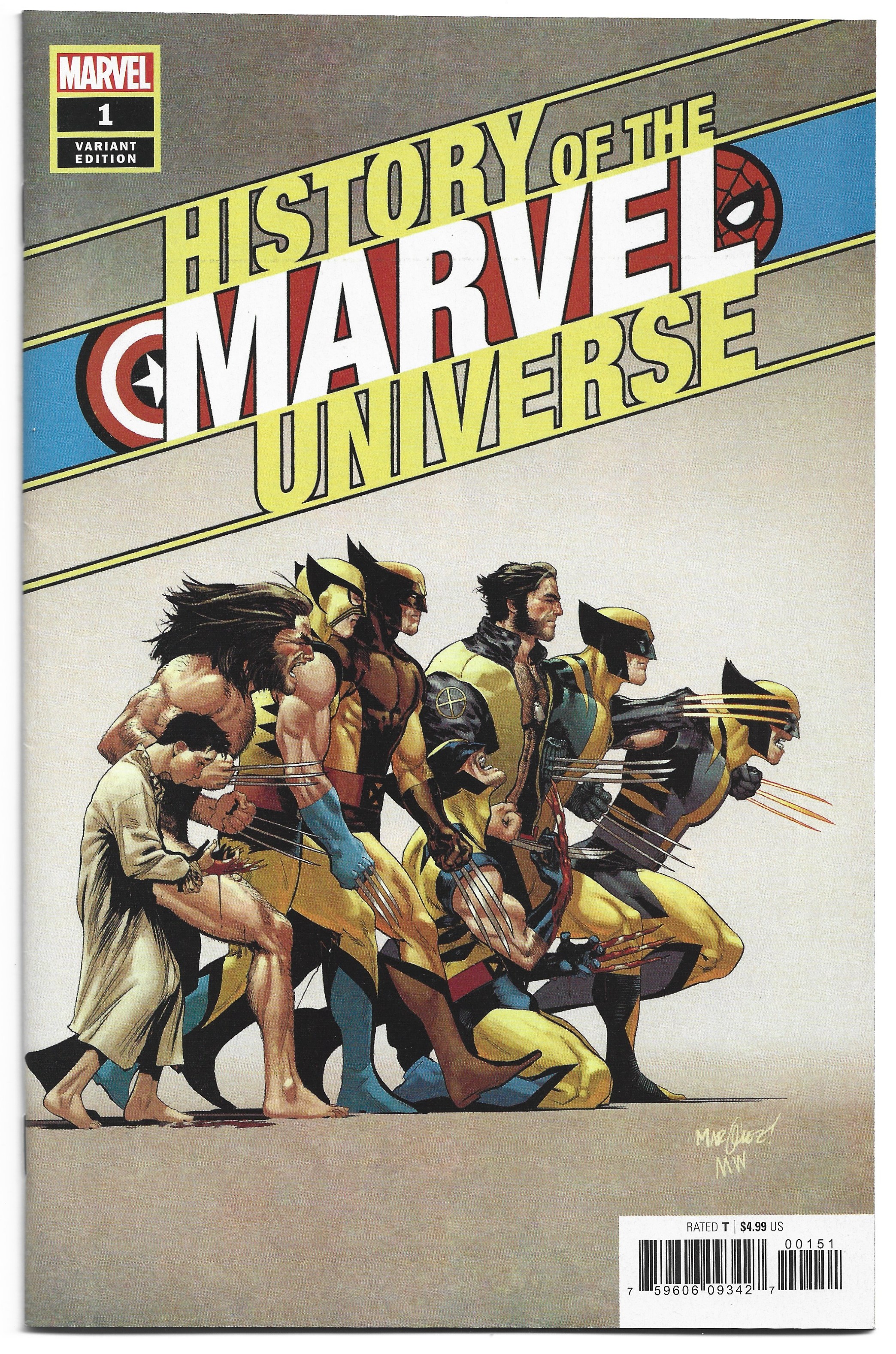 History of the Marvel Universe #1 1:50 David Marquez Wolverine