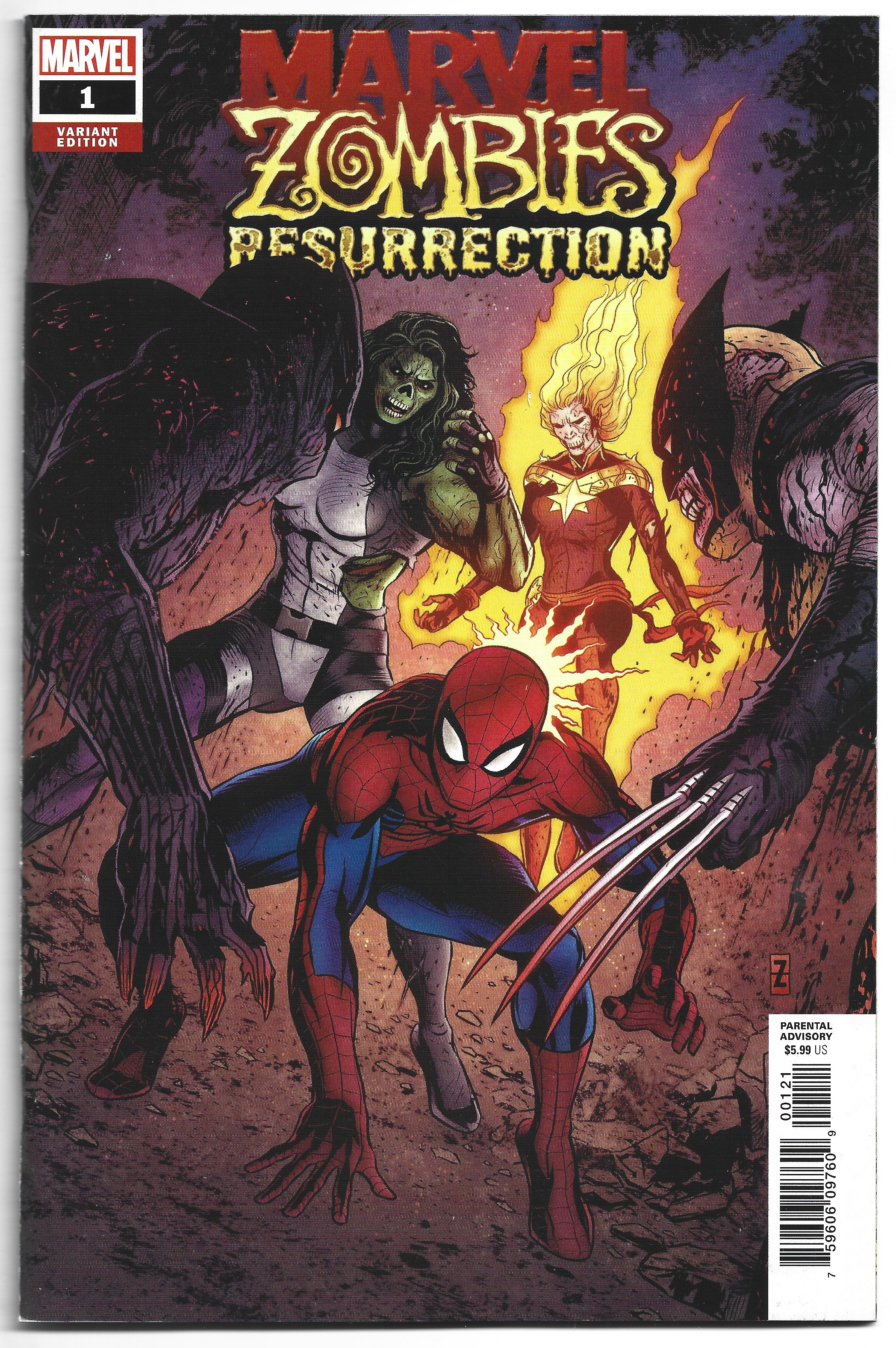Marvel Zombies Resurrection #1 1:50 Patrick Zircher Variant Marvel 2020 VF/NM
