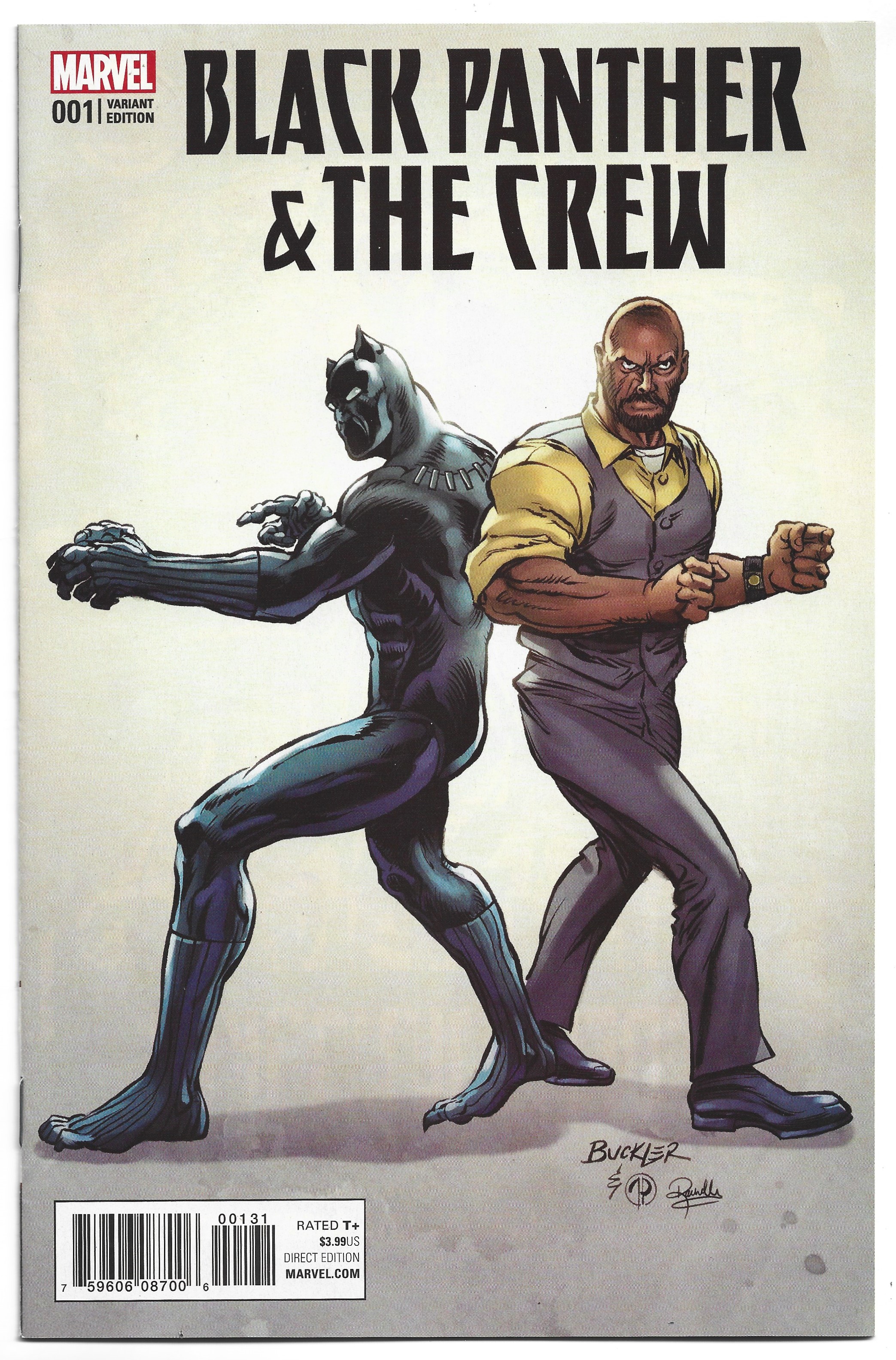 Black Panther & The Crew #1 1:15 Buckler Classic Variant Luke Cage