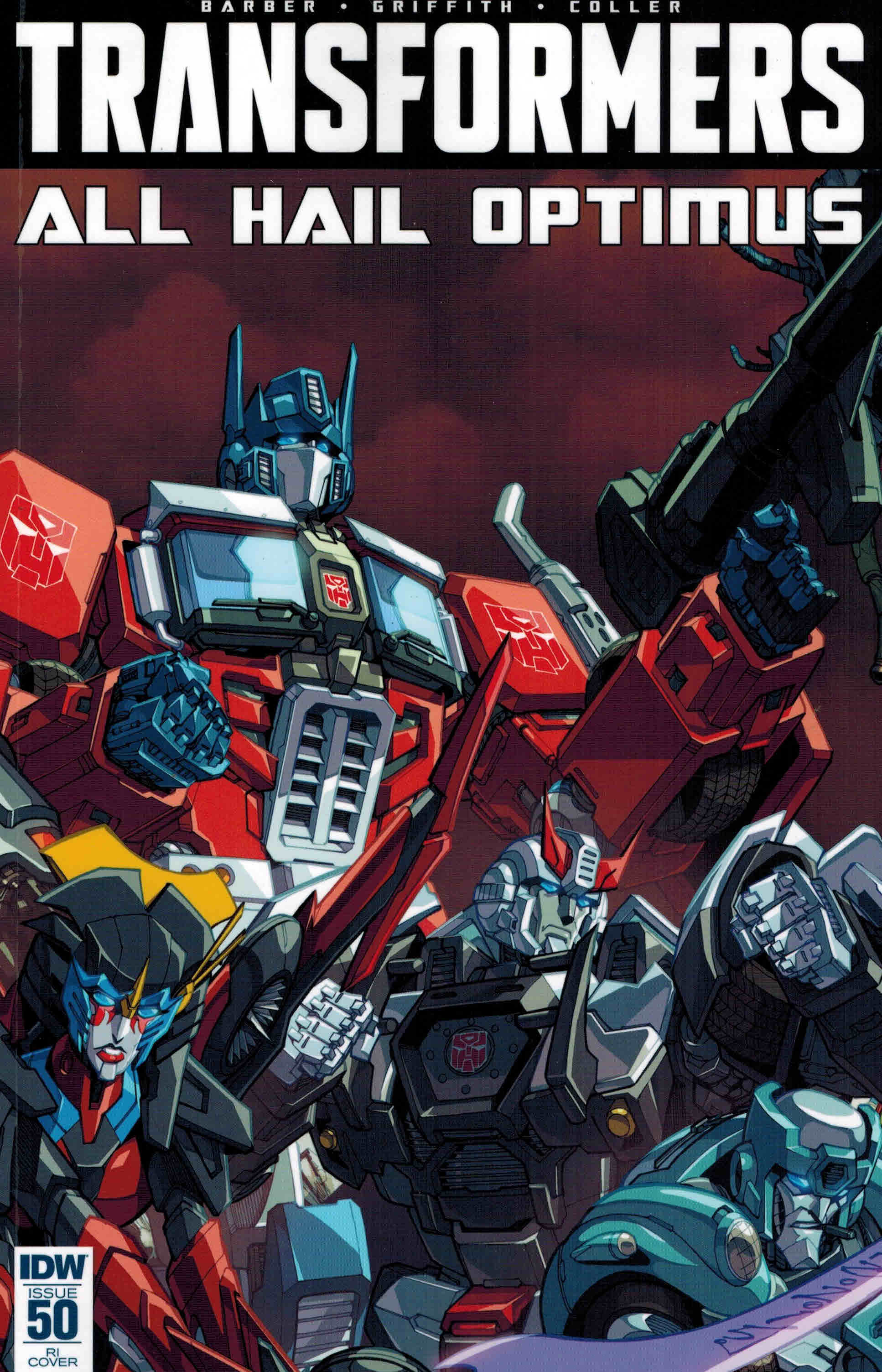 Transformers #50 1:10 Alex Mine Variant RI IDW All Hail Optimus
