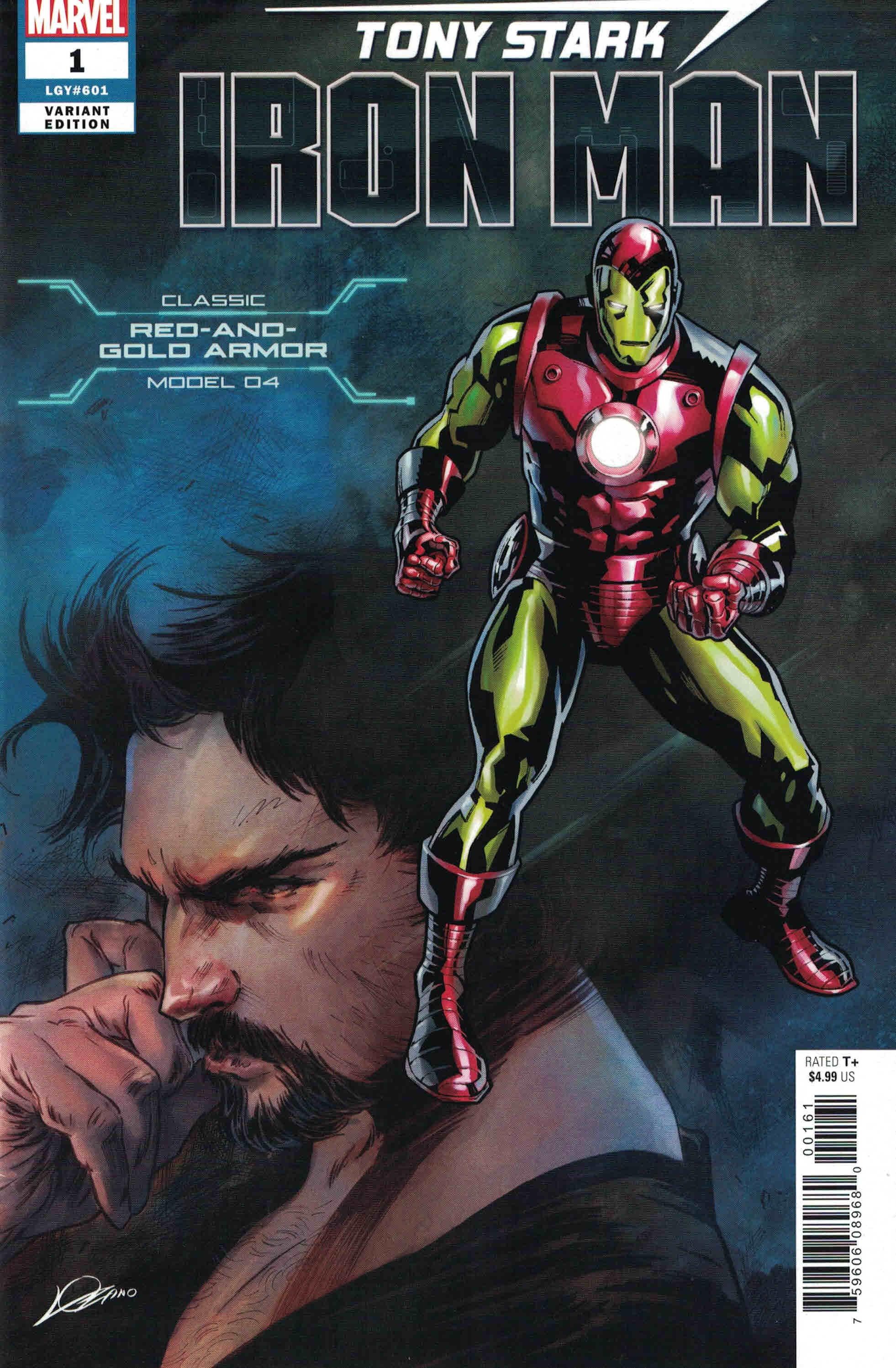 Tony Stark Iron Man #1 Lozano Classic Red Gold Armor 04 Variant