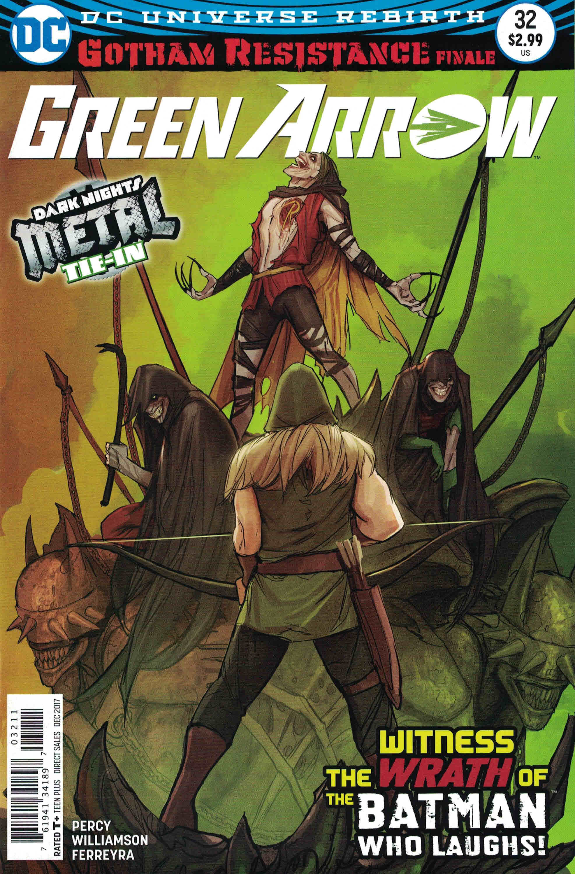 Green Arrow #32 Dark Nights Metal Tie In Cover A DC Rebirth 2016