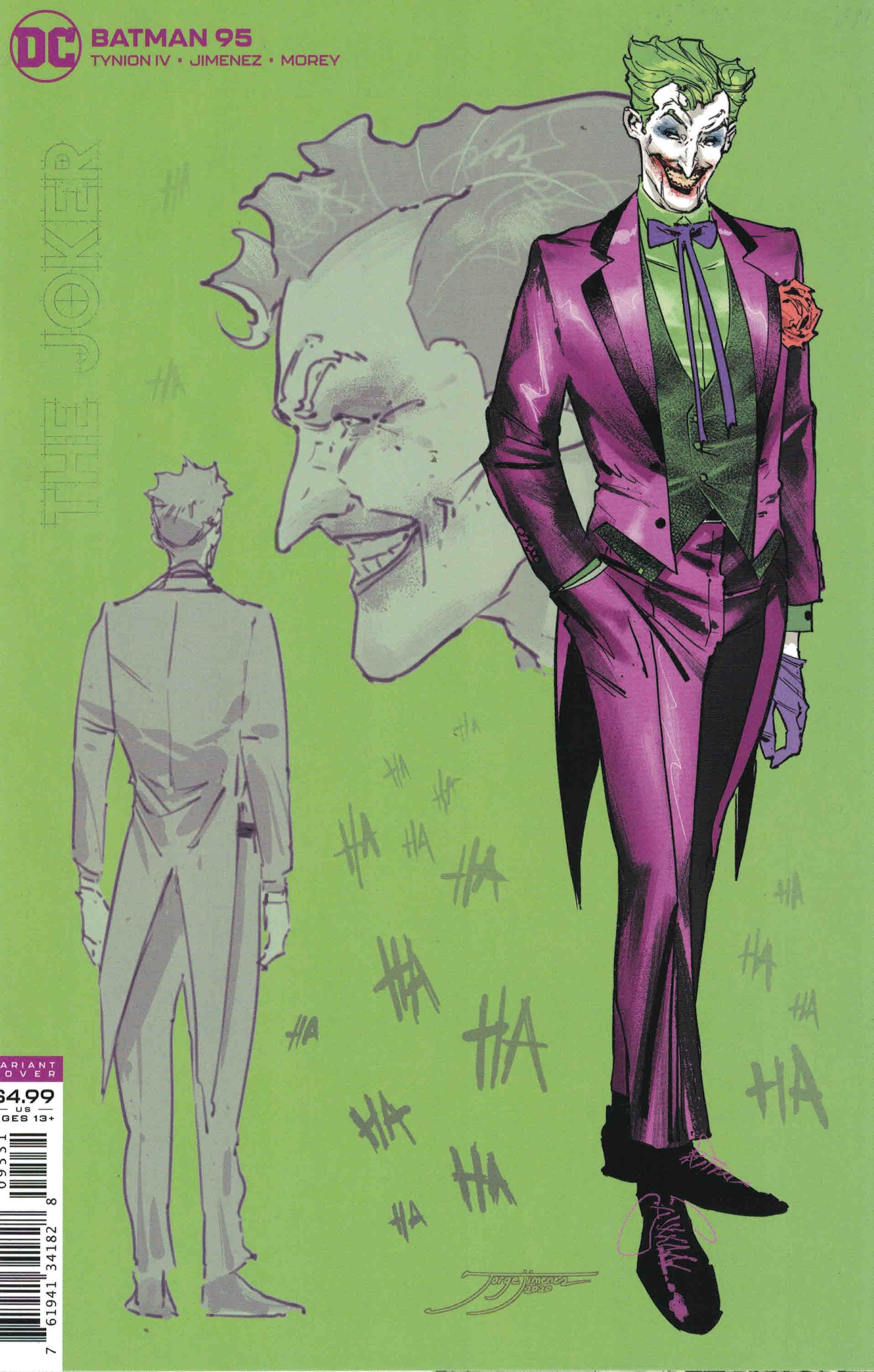 ジョーカー コミック DC Batman #95 1:25 Jorge Jiminez Joker Design Variant DC 2016 Joker
