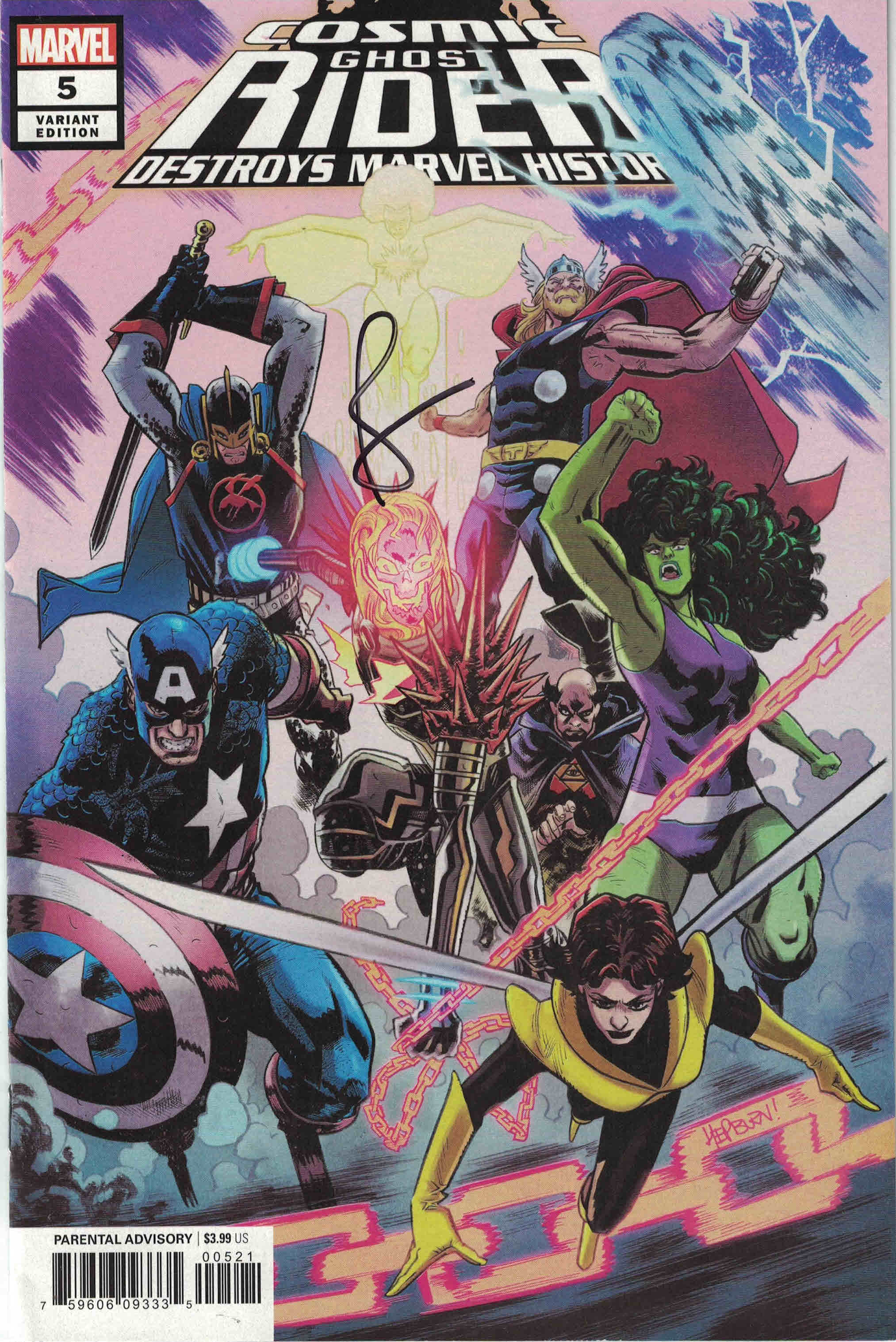 Cosmic Ghost Rider Destroys Marvel History #5 Cover B Signed by Paul Scheer
