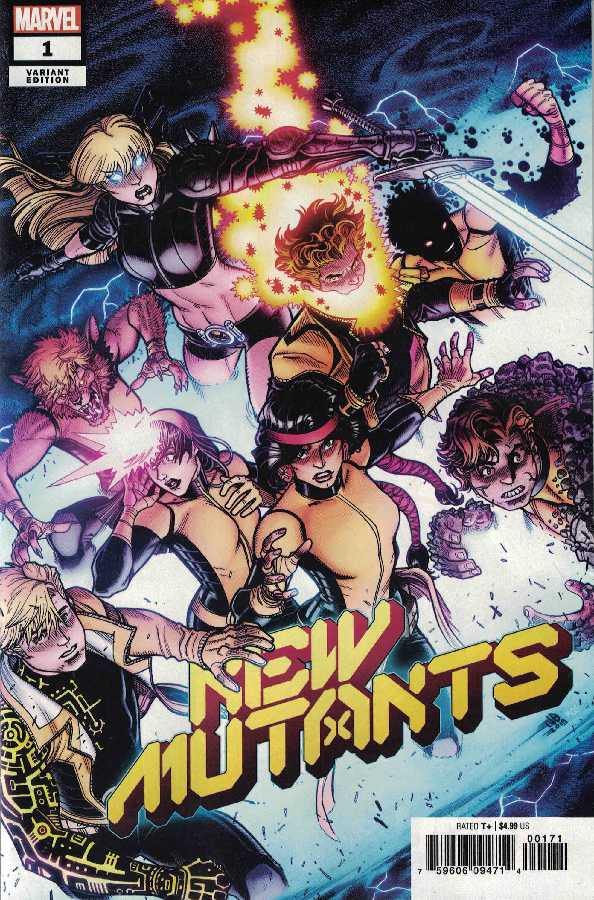 New Mutants #1 1:25 Nick Bradshaw Variant Marvel 2019 X-Men House Powers
