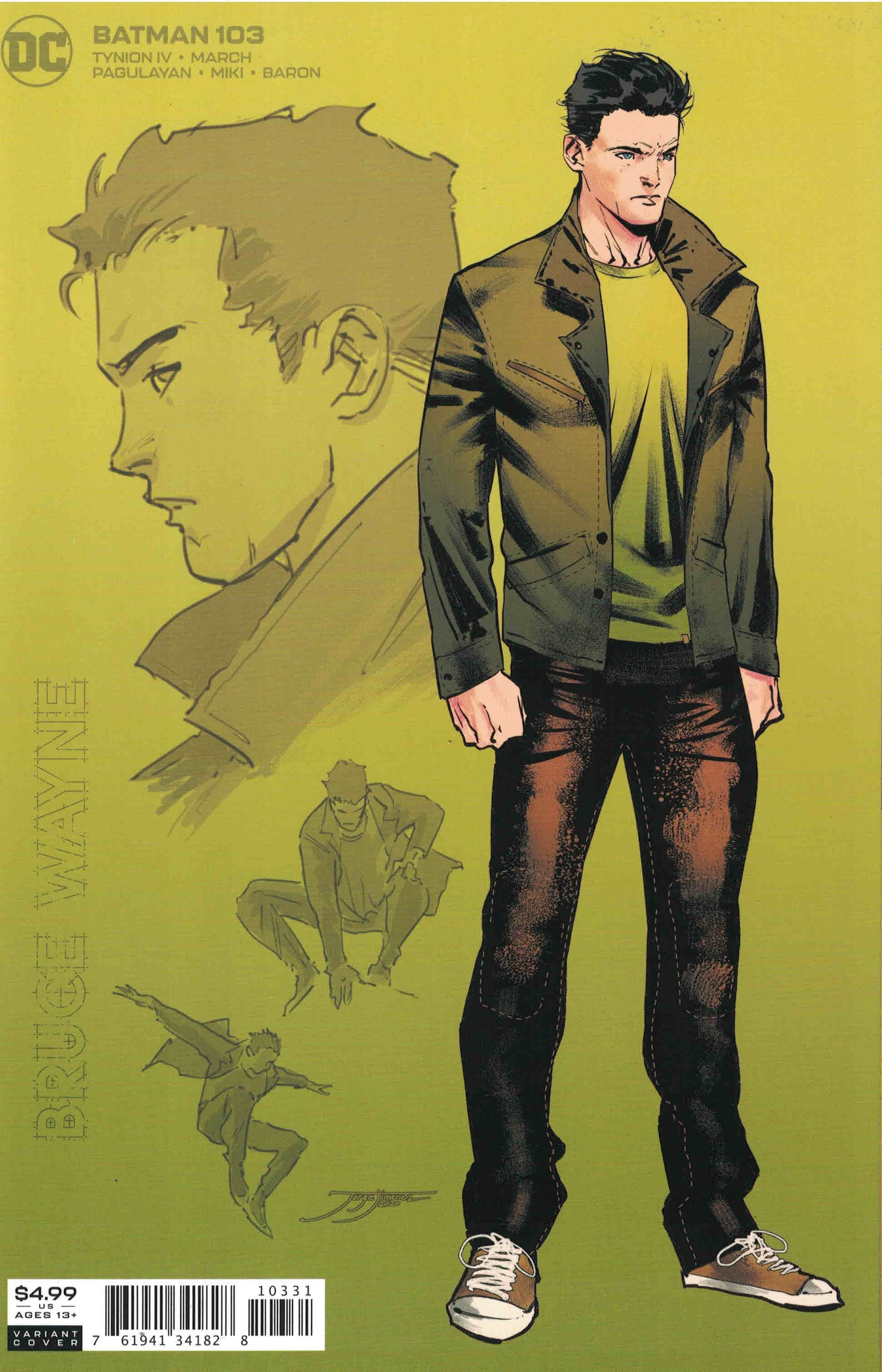 Batman #103 1:25 Jorge Jimenez Bruce Wayne Design Variant James Tynion DC 2016