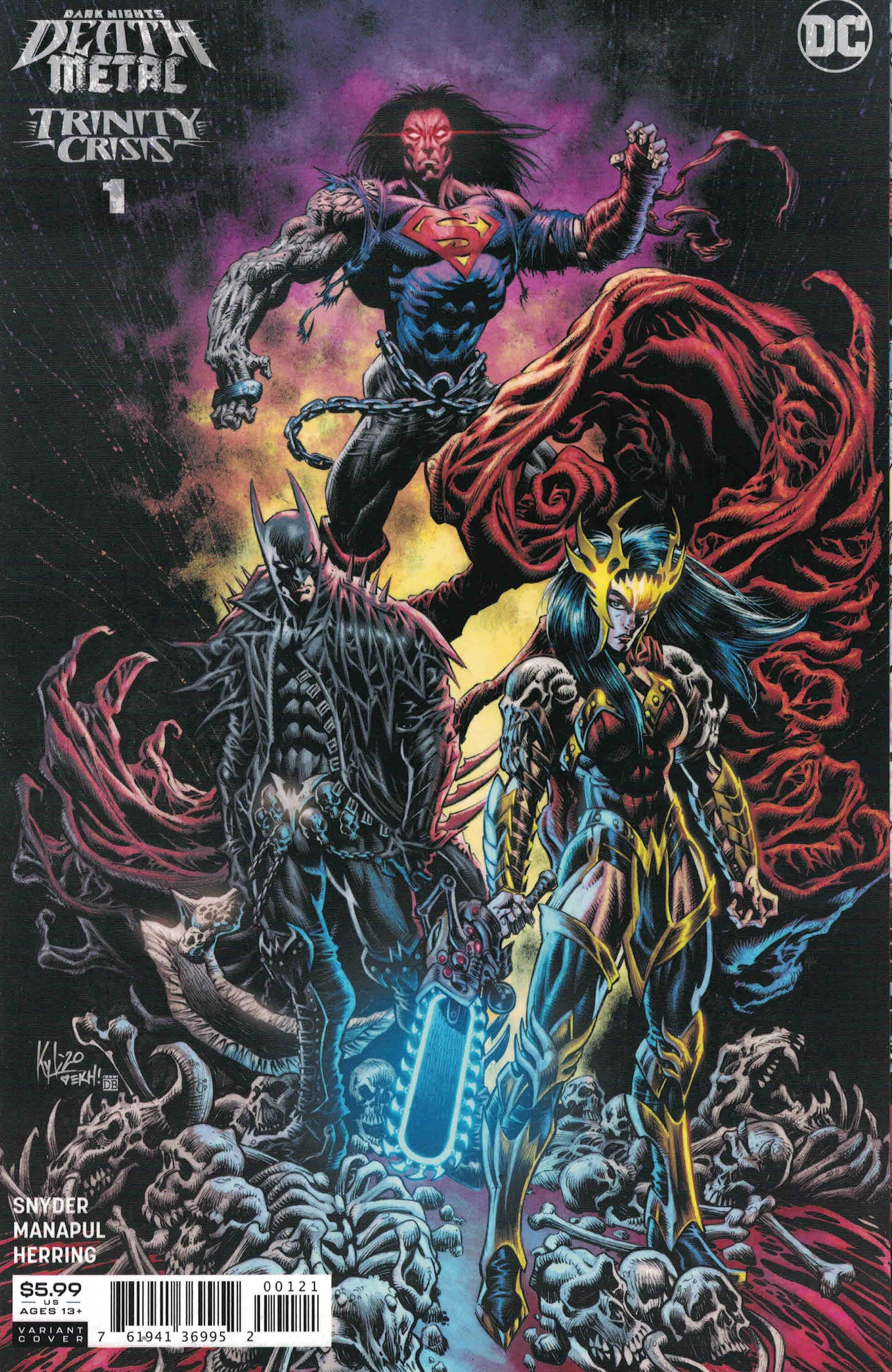 Dark Nights Death Metal Trinity Crisis #1 1:25 Kyle Hotz Variant DC 2020