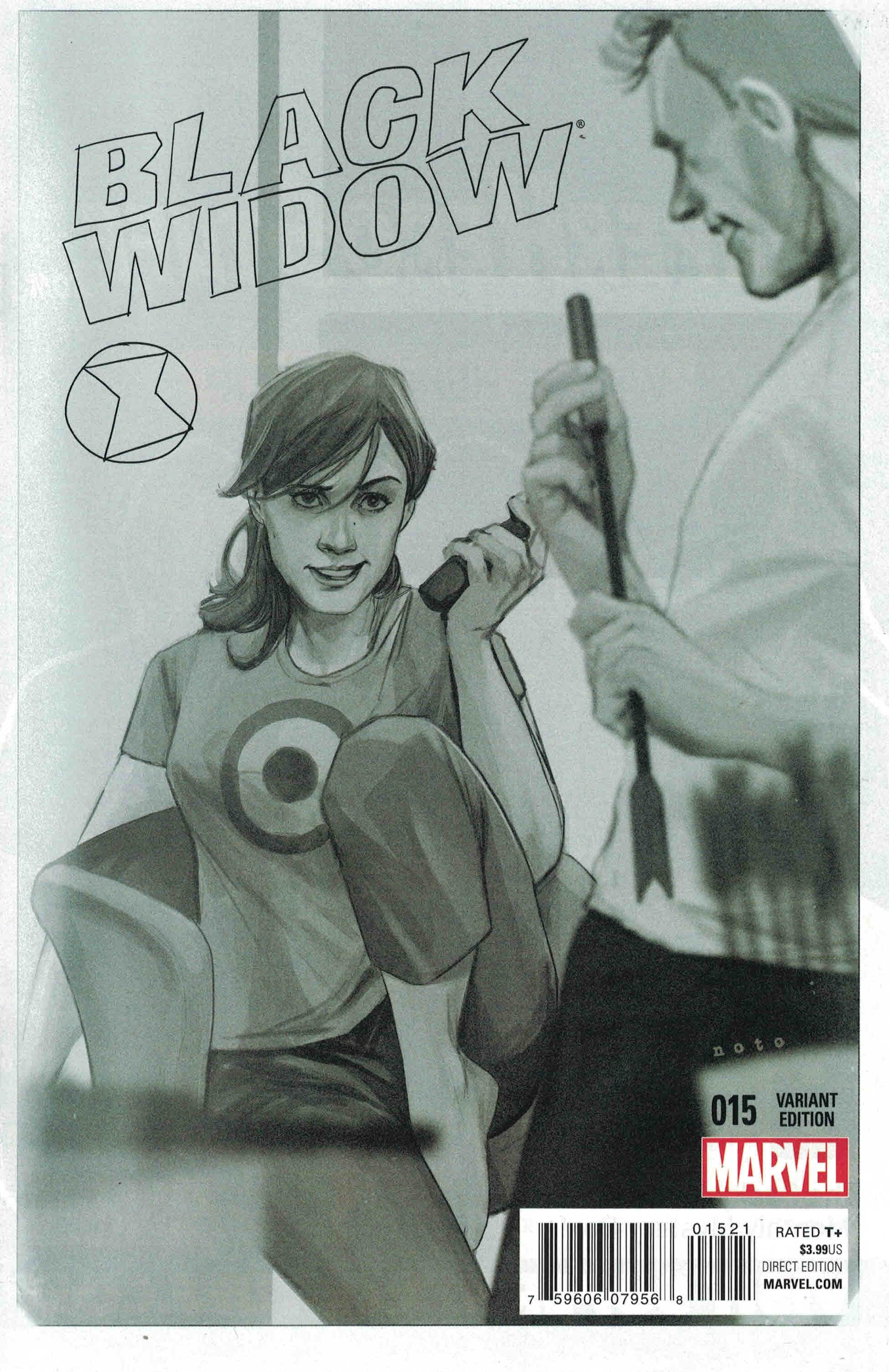 Black Widow #15 Phil Noto Vintage Variant Hawkeye Marvel ANMN 2014