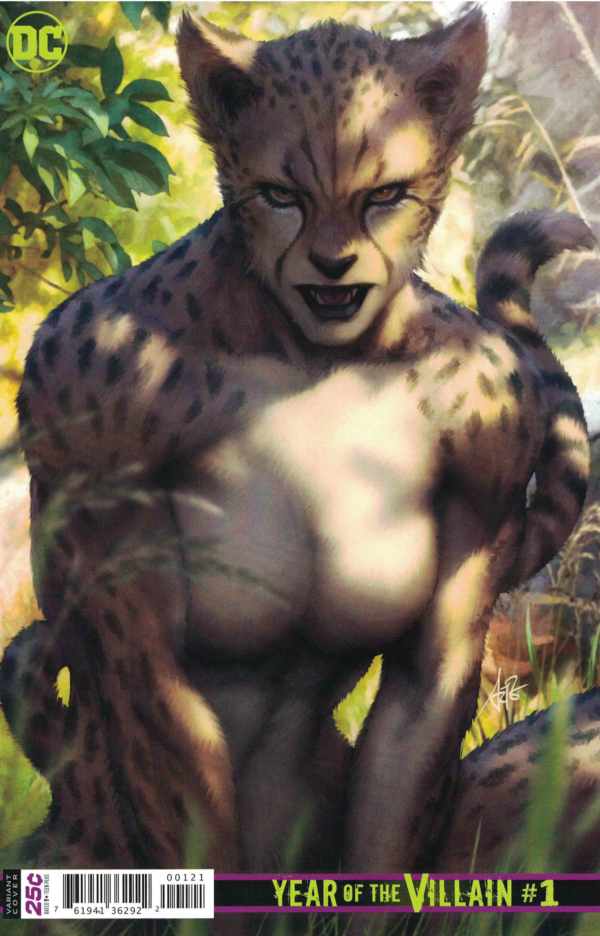 DC Year of the Villain #1 1:100 Artgerm Stanley Lau Cheetah Variant FCBD 2019