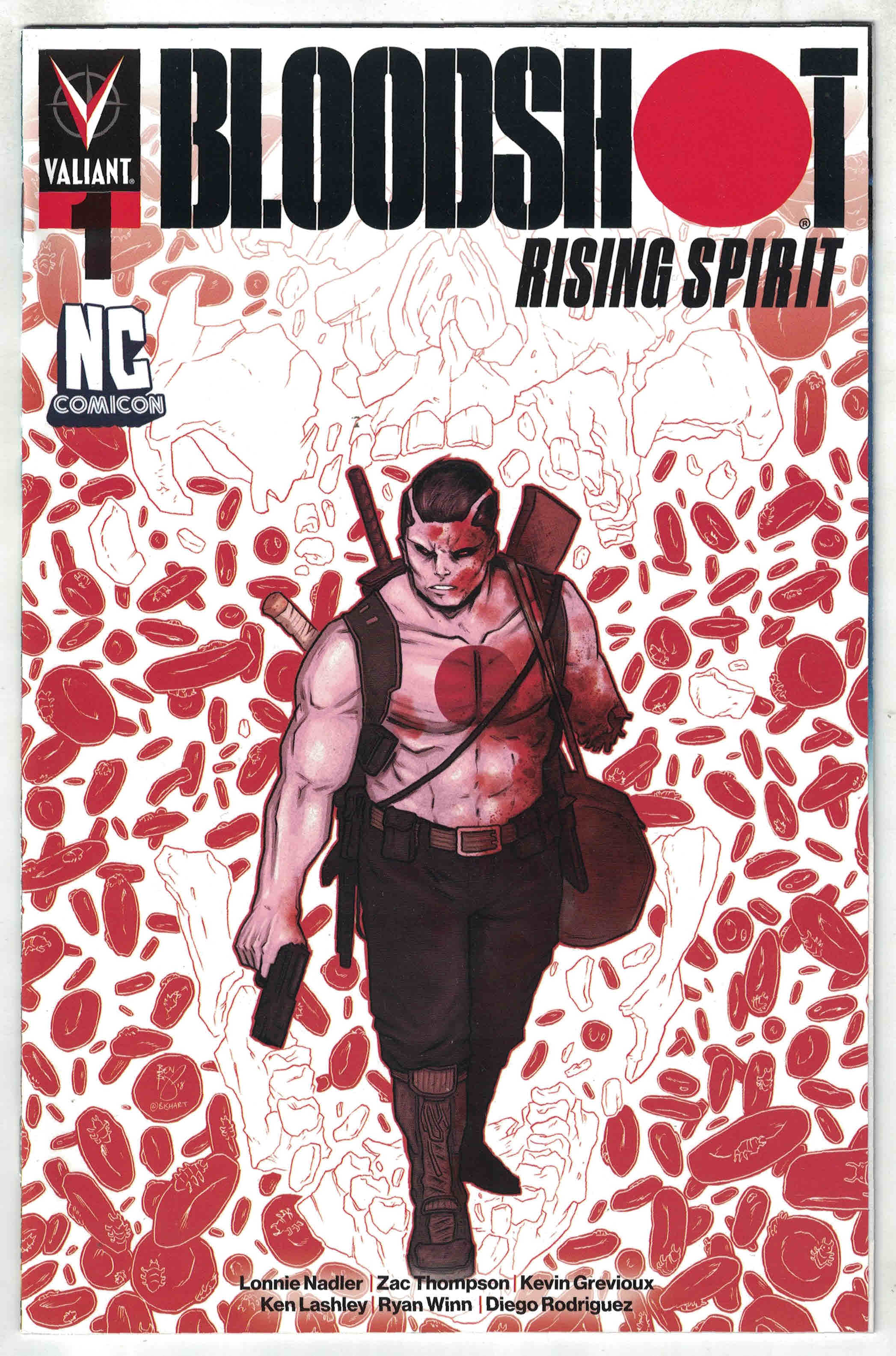 Bloodshot Rising Spirit #1 Ben Bishop NC Comicon Variant Valiant 2018 VF/NM
