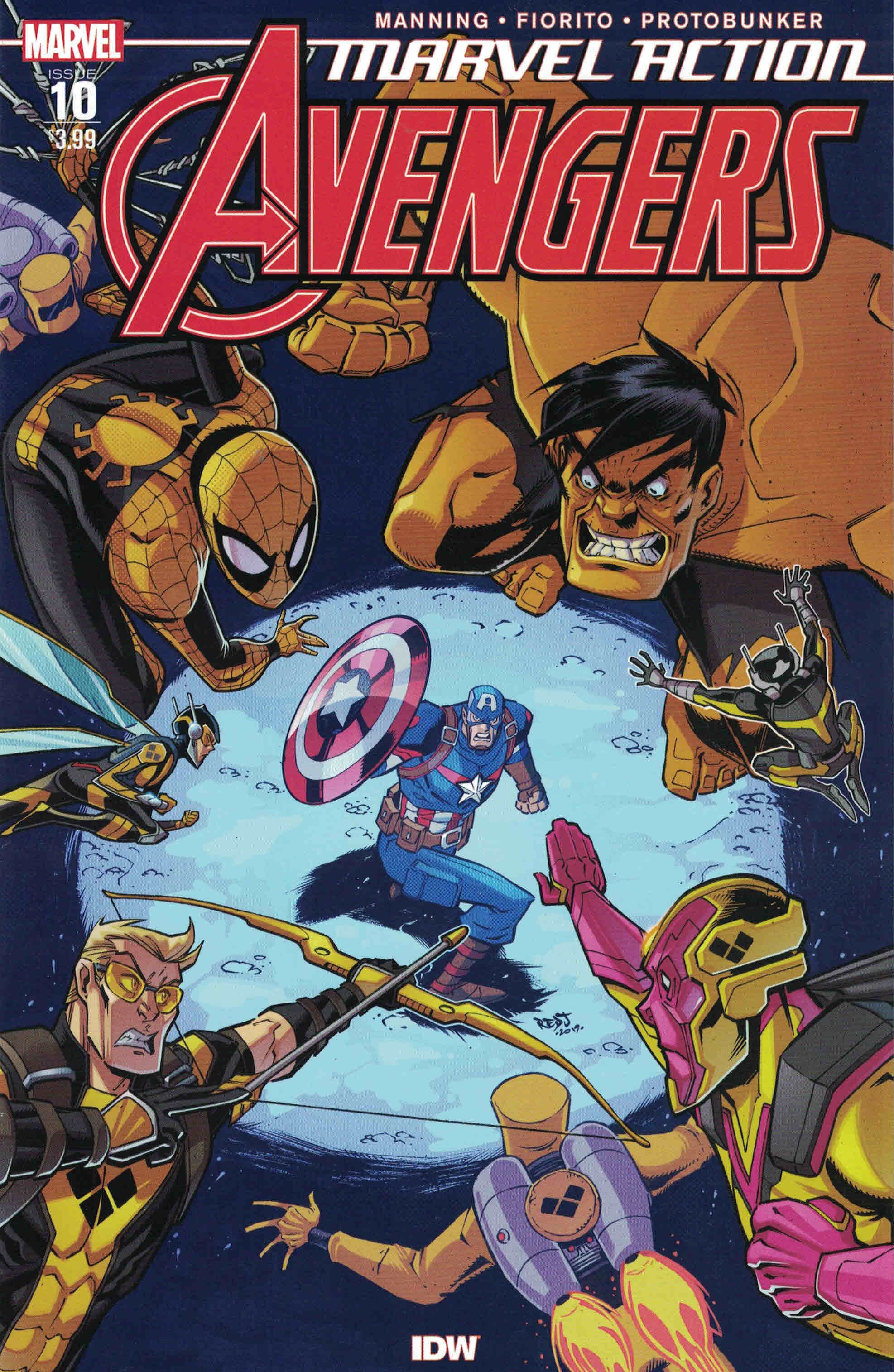 Marvel Action Avengers #10 First Print Cover A IDW 2019 1st Full Yellow Hulk