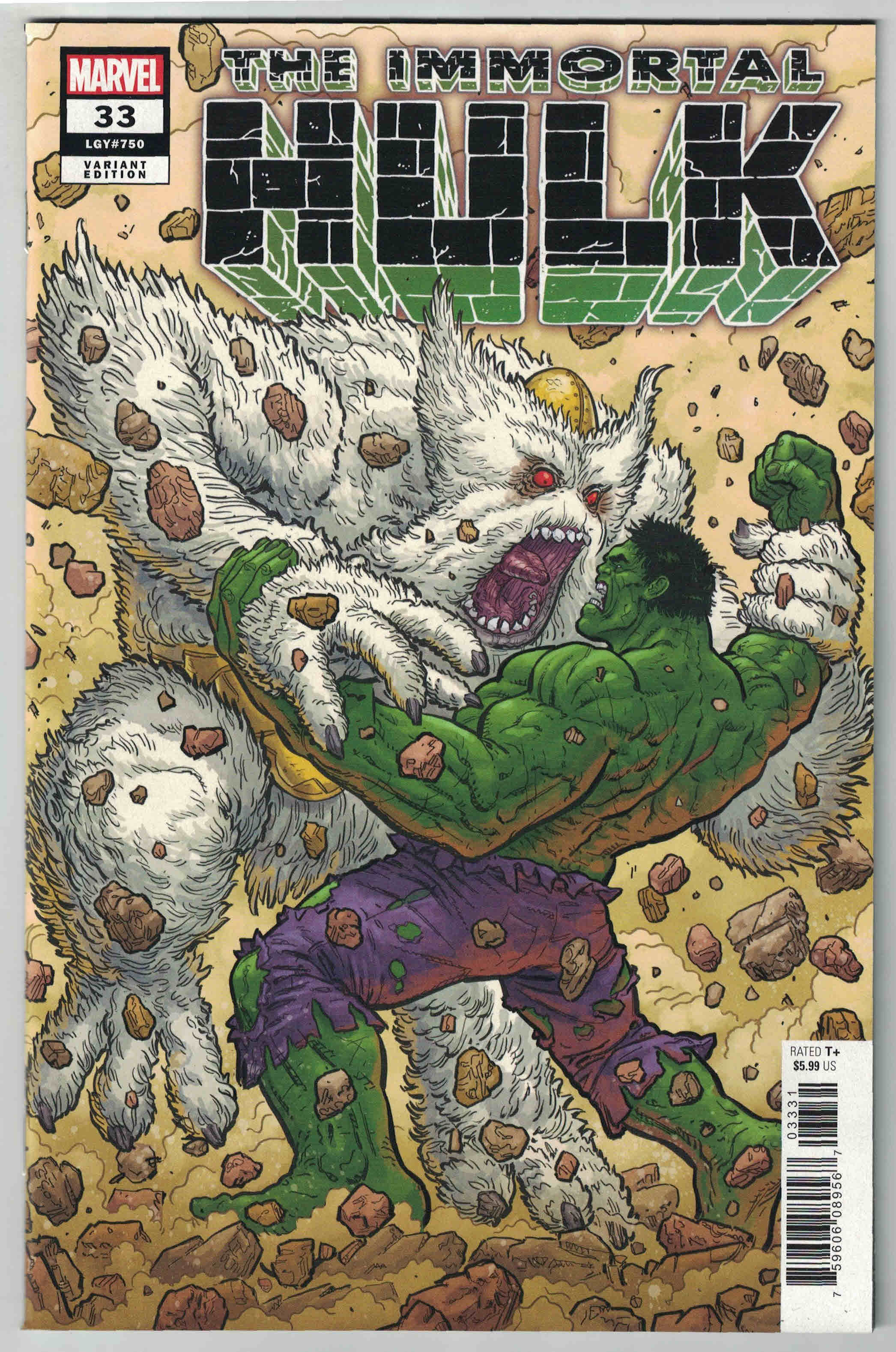 Immortal Hulk #33 1:25 Steve Skroce Variant Marvel 2018 Incredible #750