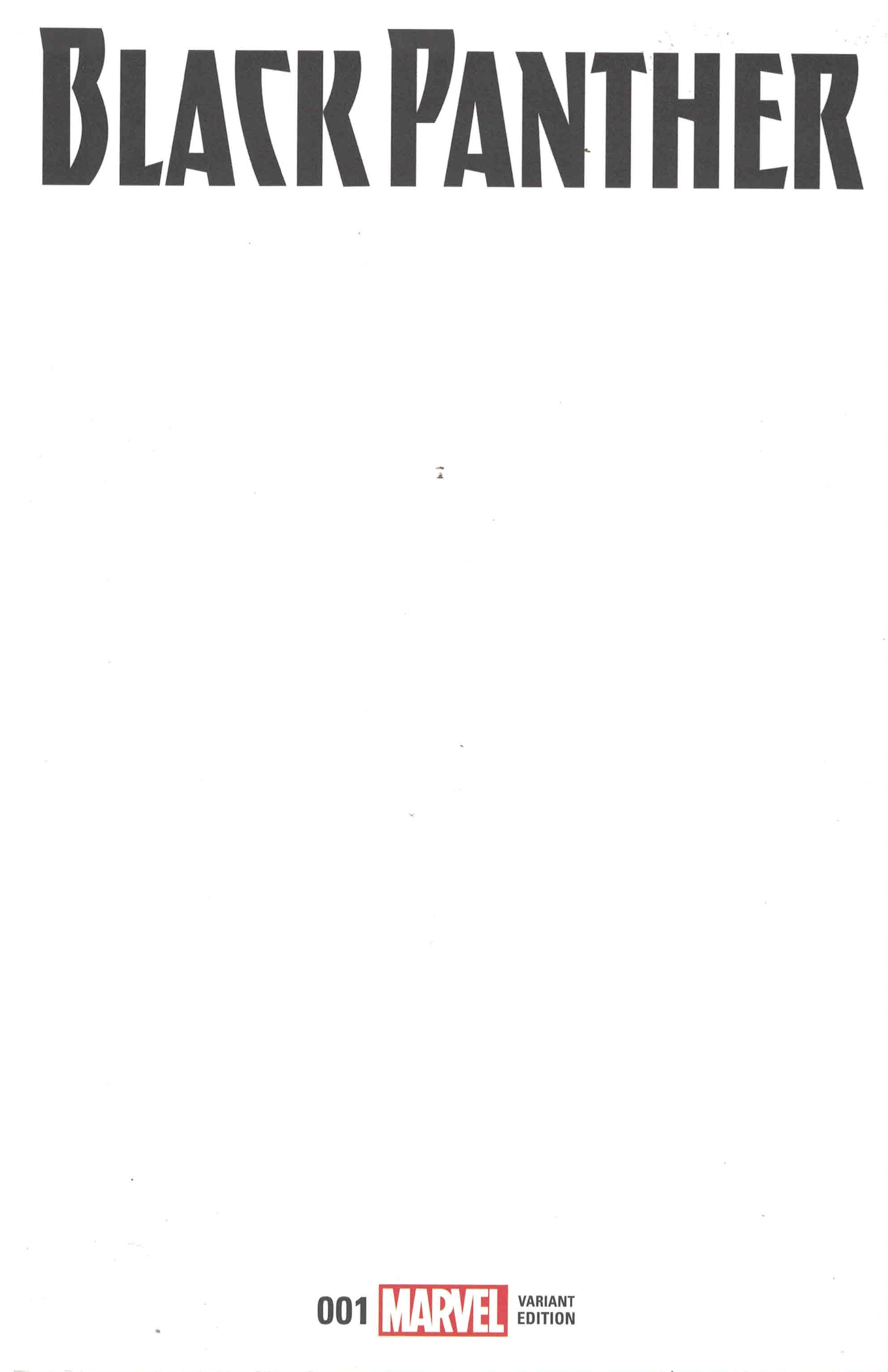 Black Panther #1 Blank Sketch Variant Marvel 2016 Coates