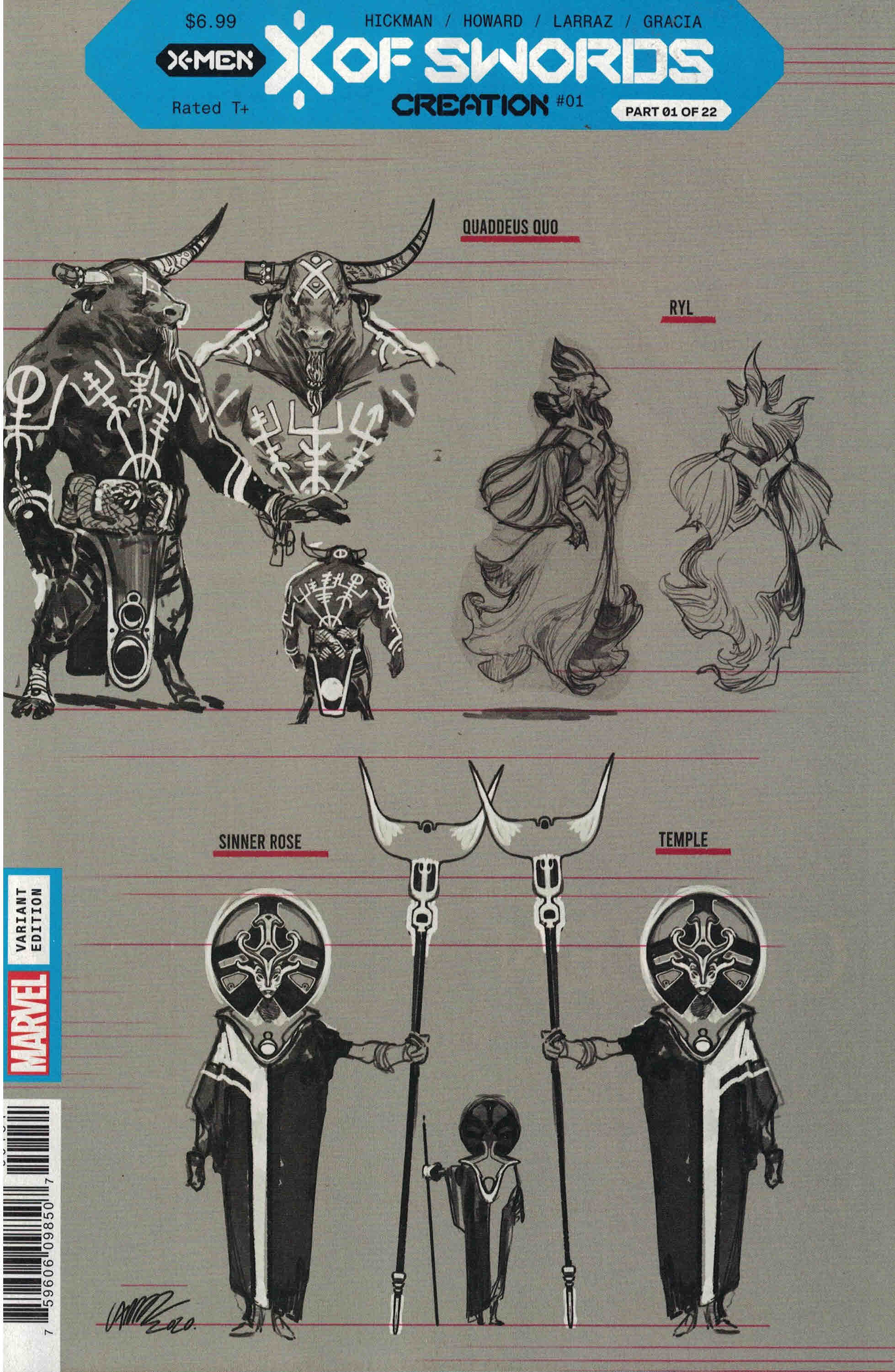 X of Swords Creation #1 1:10 Pepe Larraz Design Variant Marvel X-Men 2020