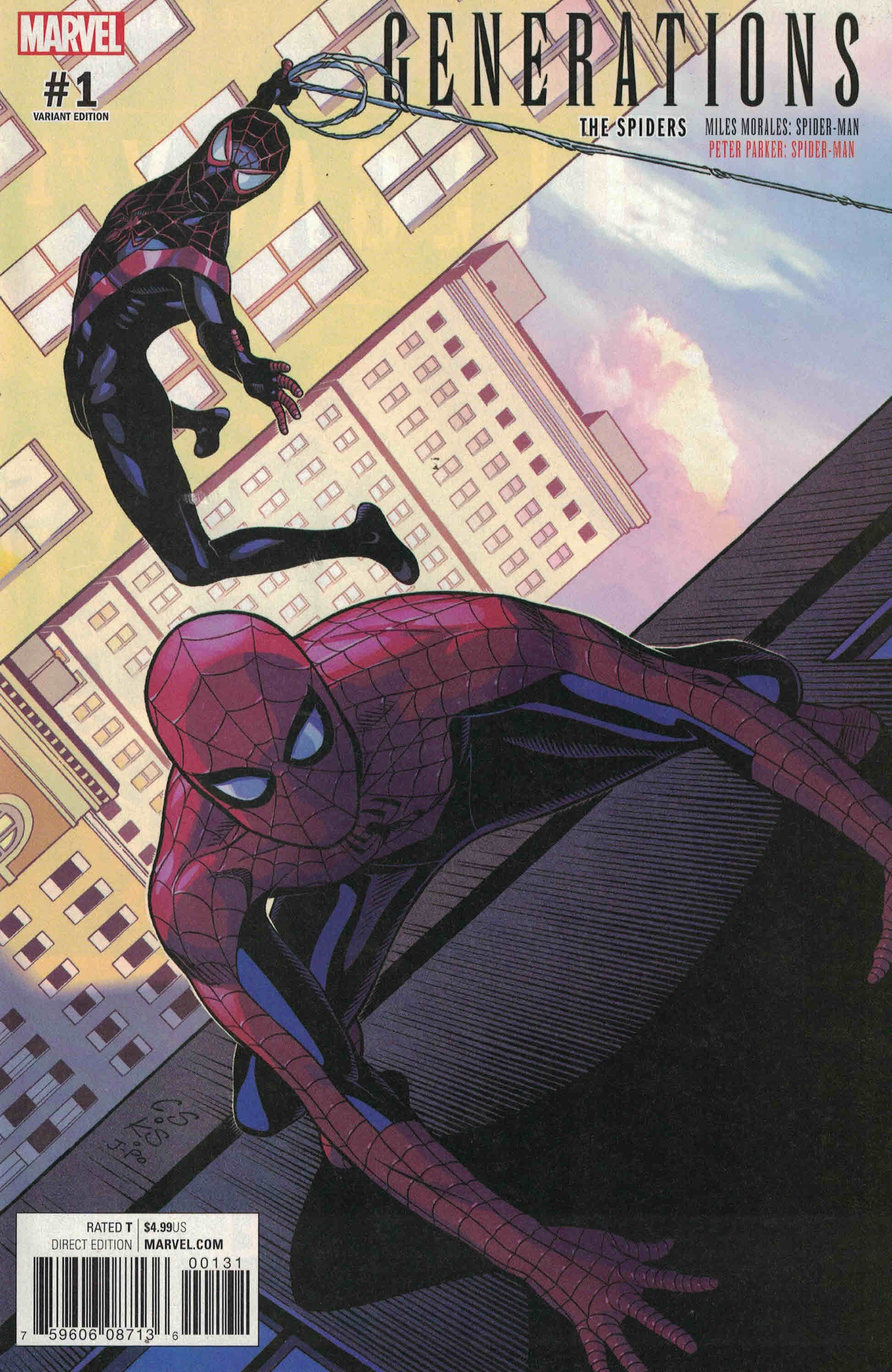 Generations Morales Parker Spider-Man #1 1:25 Chris Sprouse Variant Marvel