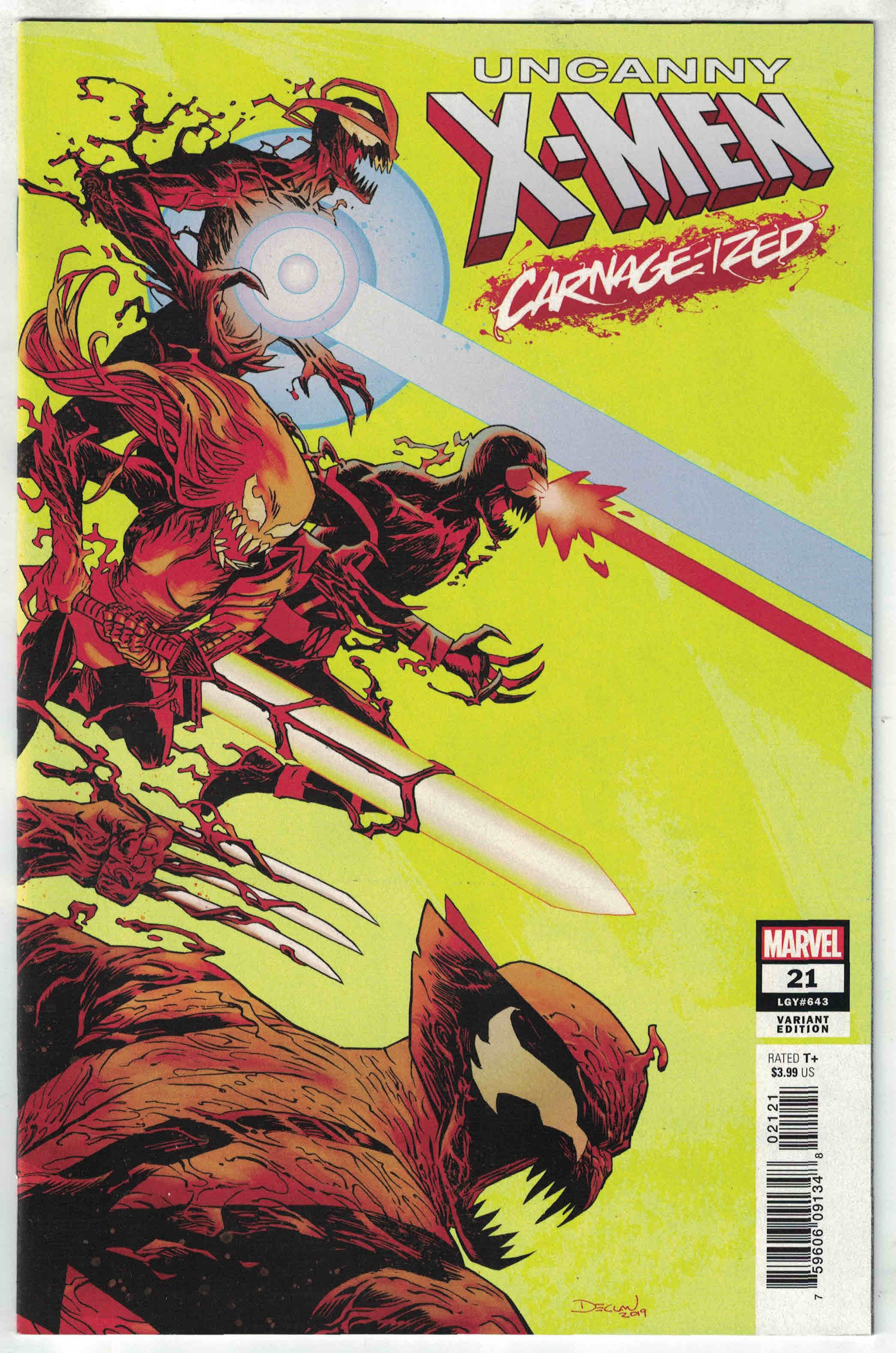 Uncanny X-Men #21 Declan Shalvey Carnage-ized Variant Marvel 2018 Cyclops VF/NM