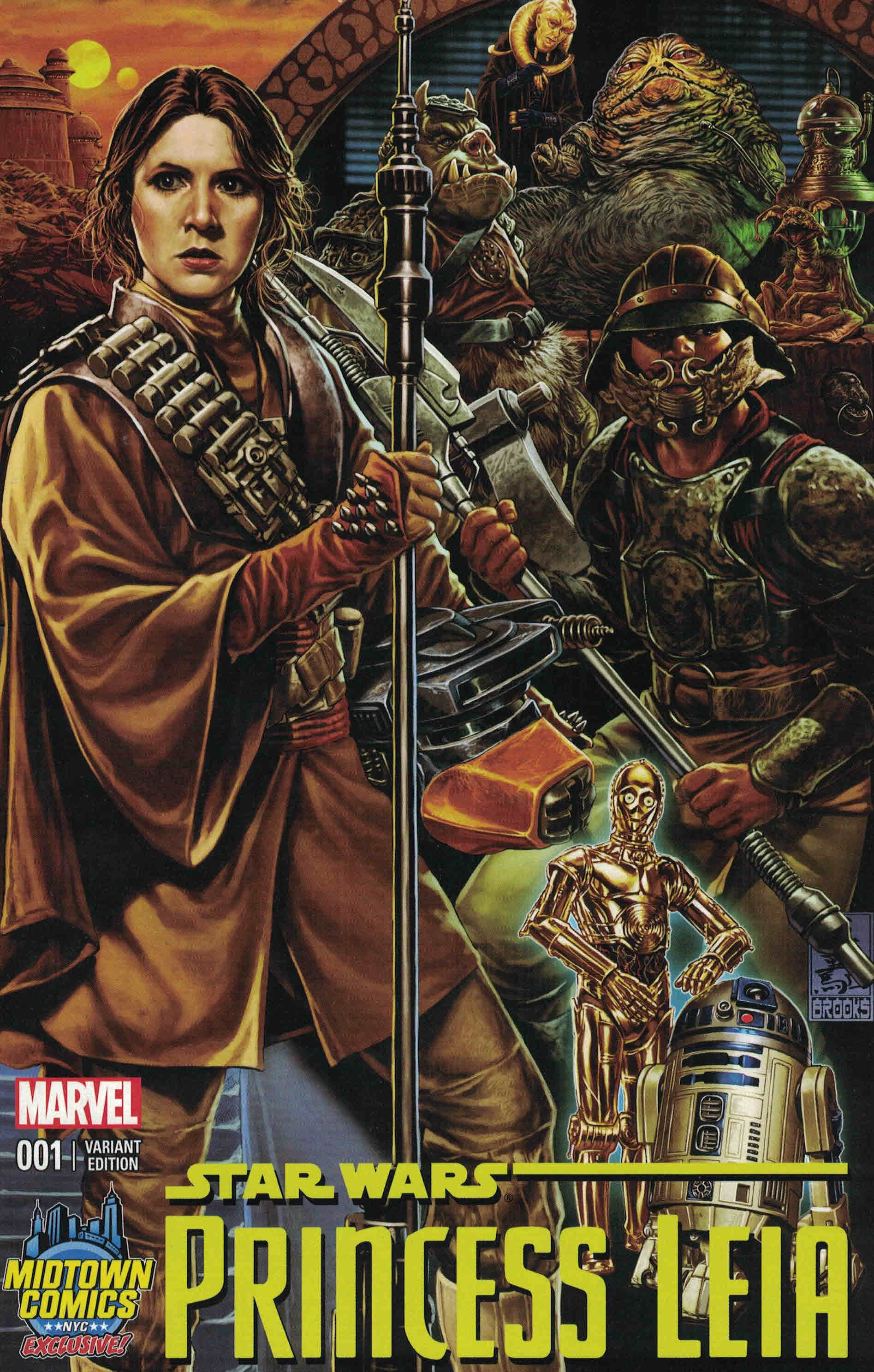 Star Wars Princess Leia #1 Mark Brooks Midtown Comics Variant Marvel 2015