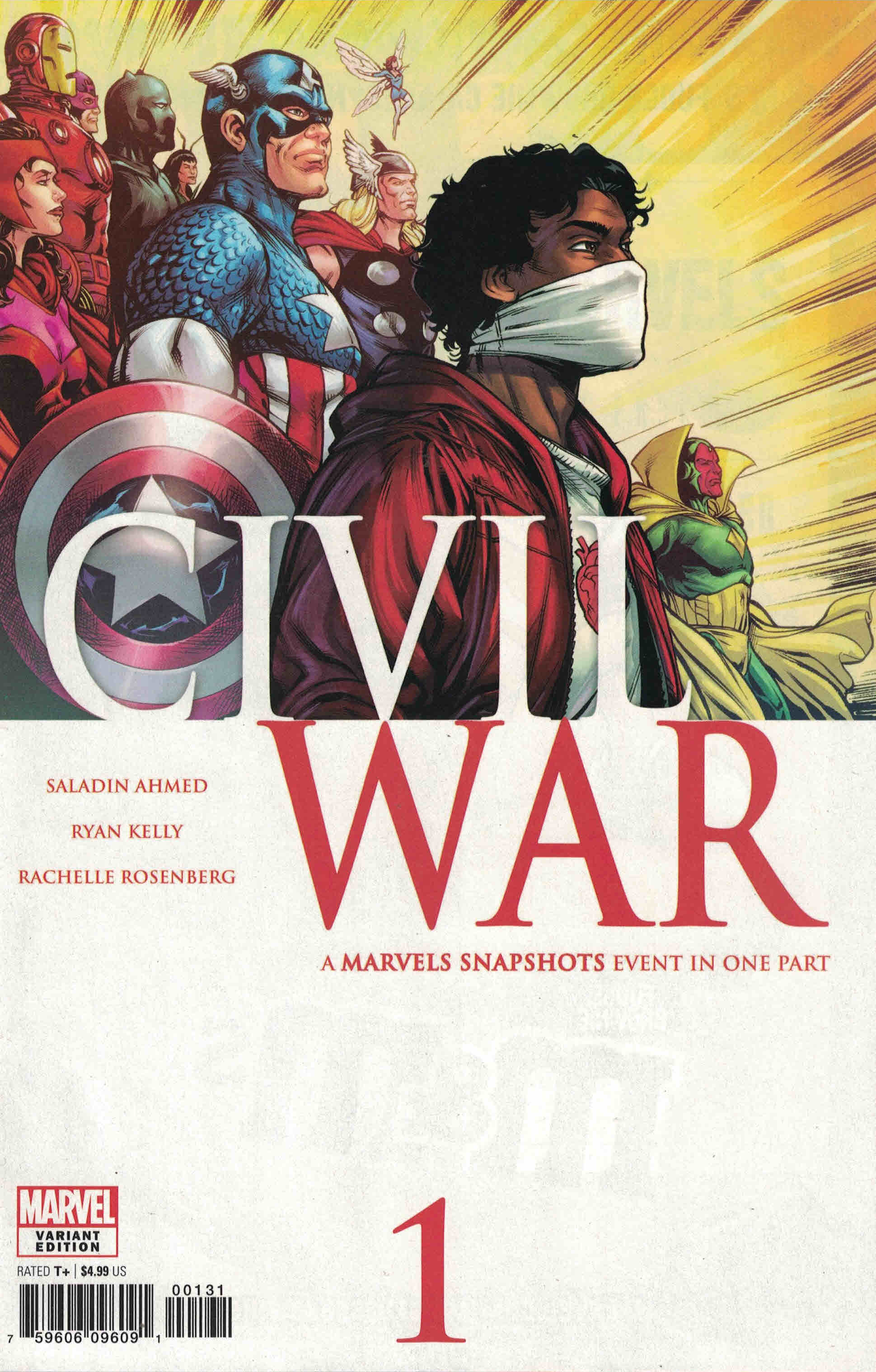 Marvel Snapshots Civil War #1 Ryan Kelly B Cover 2020 Helper 1st Appearance