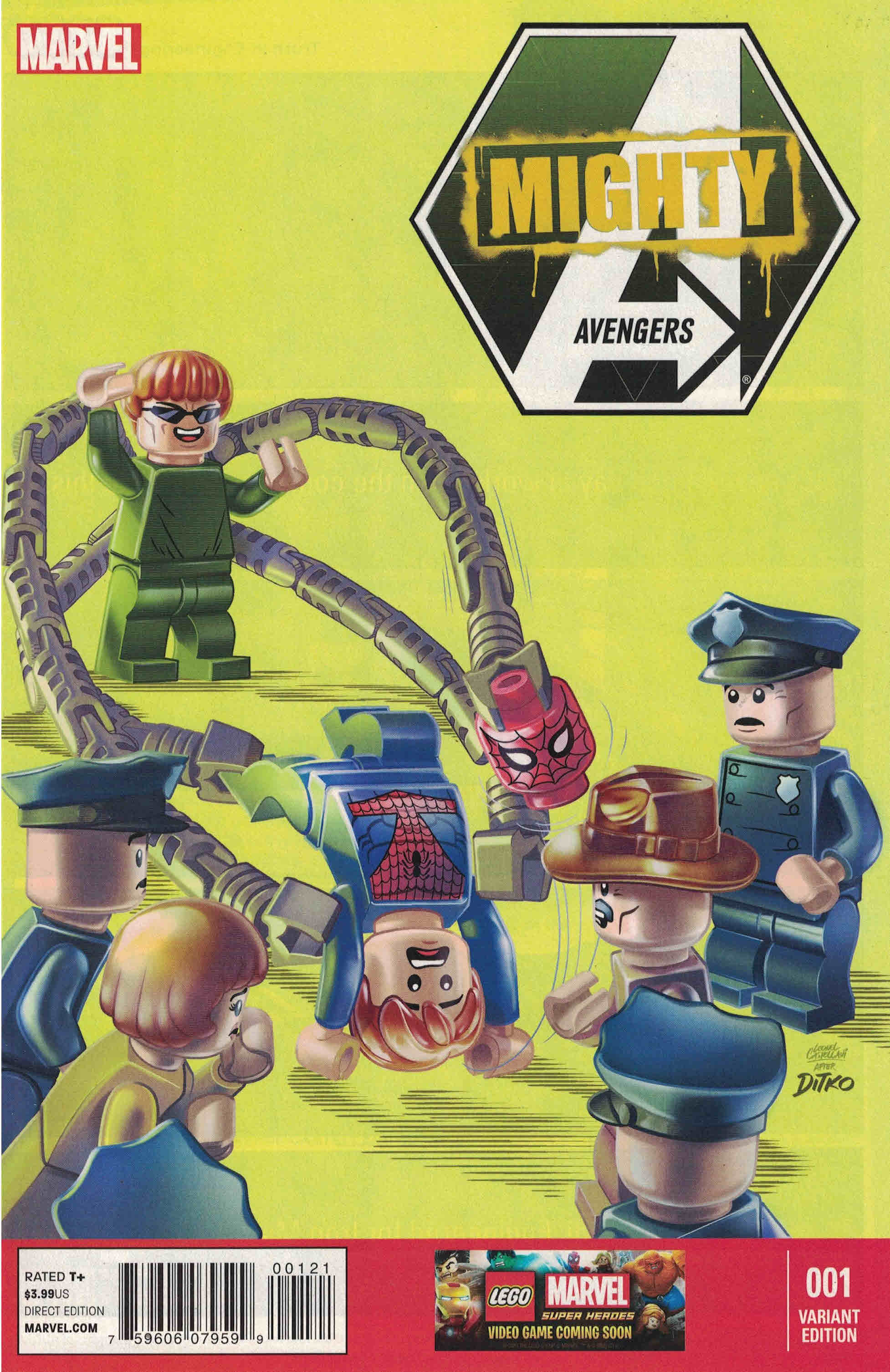 Mighty Avengers #1 Leonel Castellani Lego Spider-Man Variant Infinity