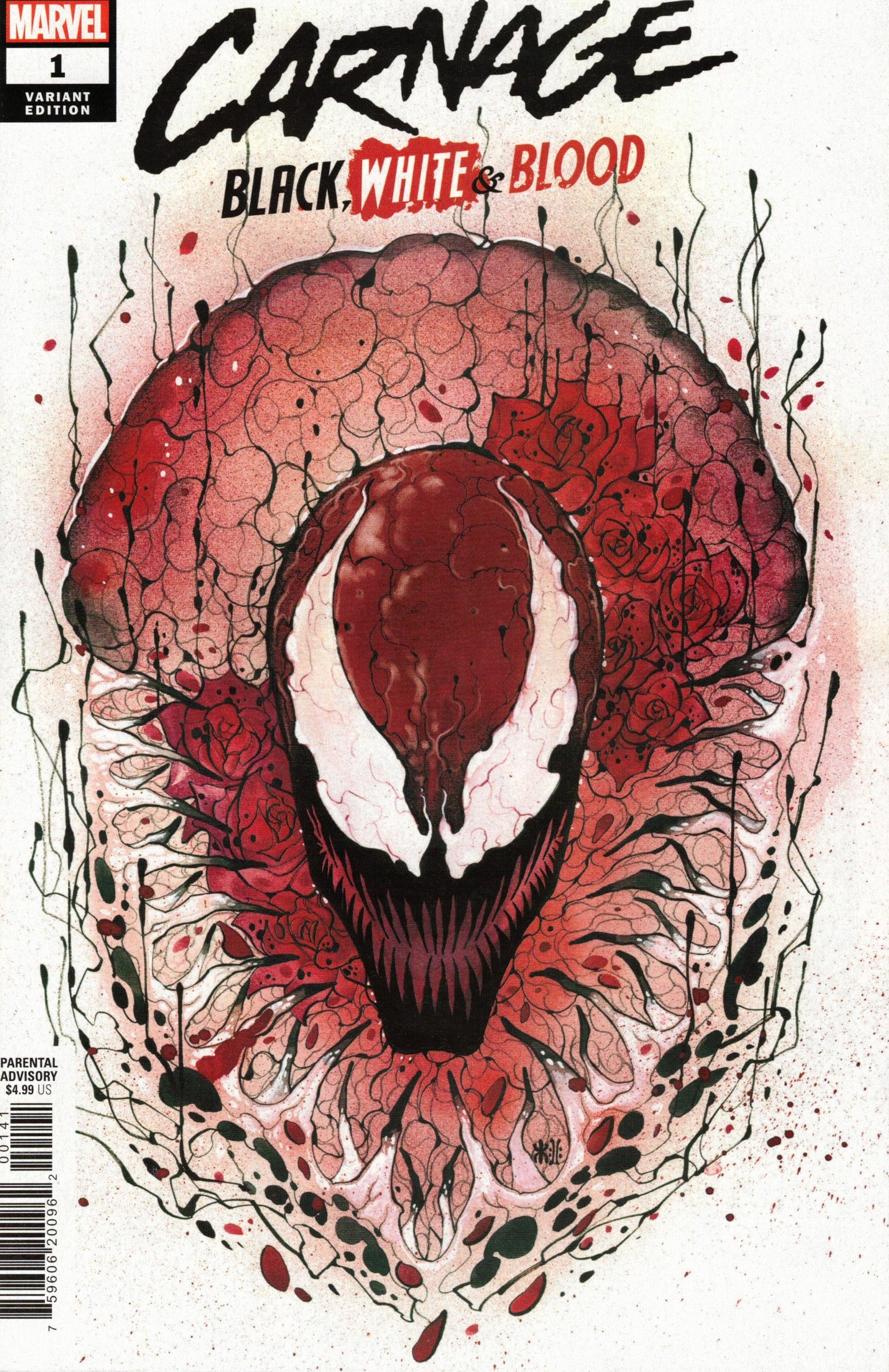 Carnage Black White & Blood #1 1st Print 1:25 Peach Momoko Variant