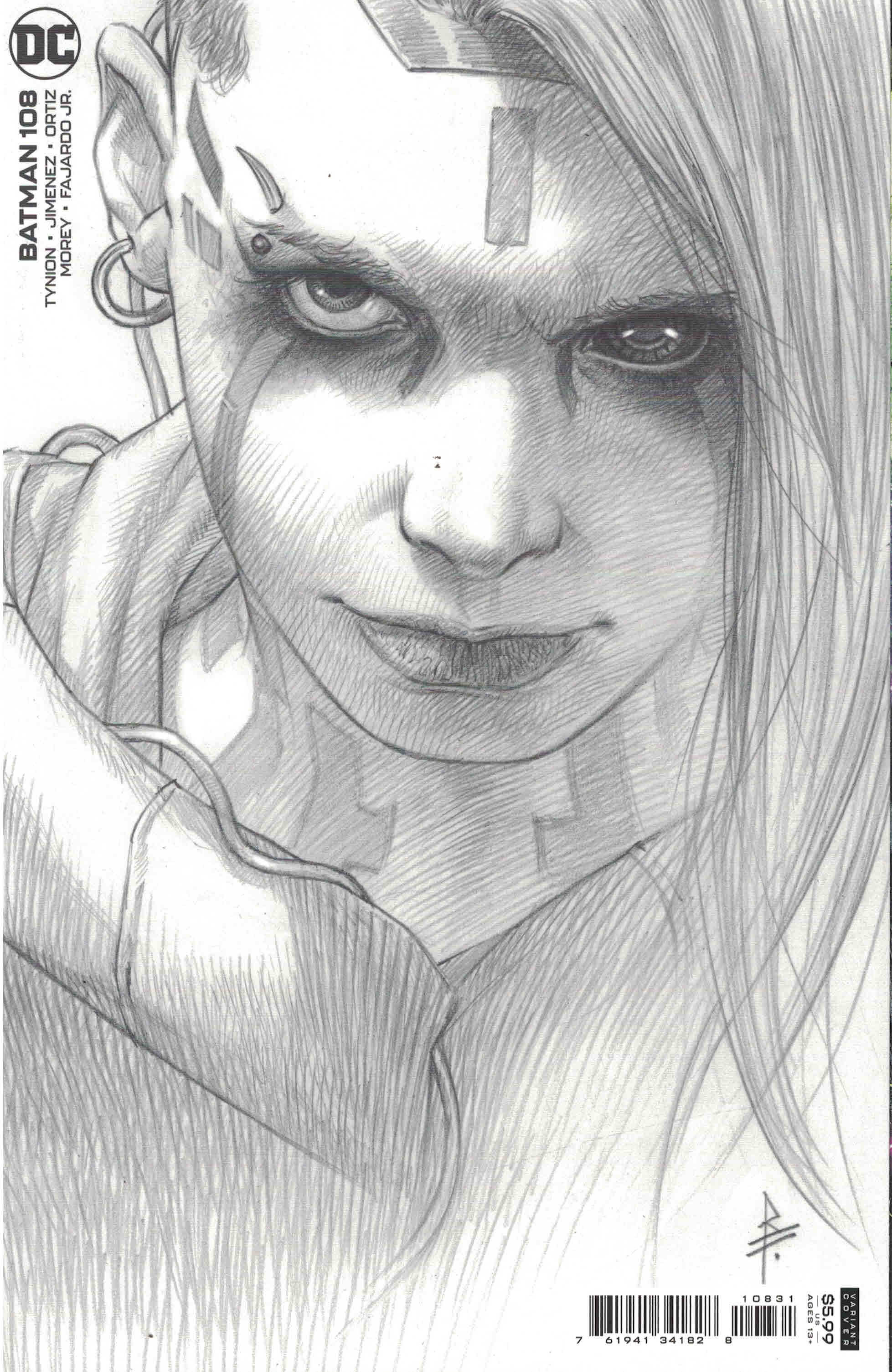Batman #108 1:25 Riccardo Federici Sketch Variant DC 2016 James Tynion IV