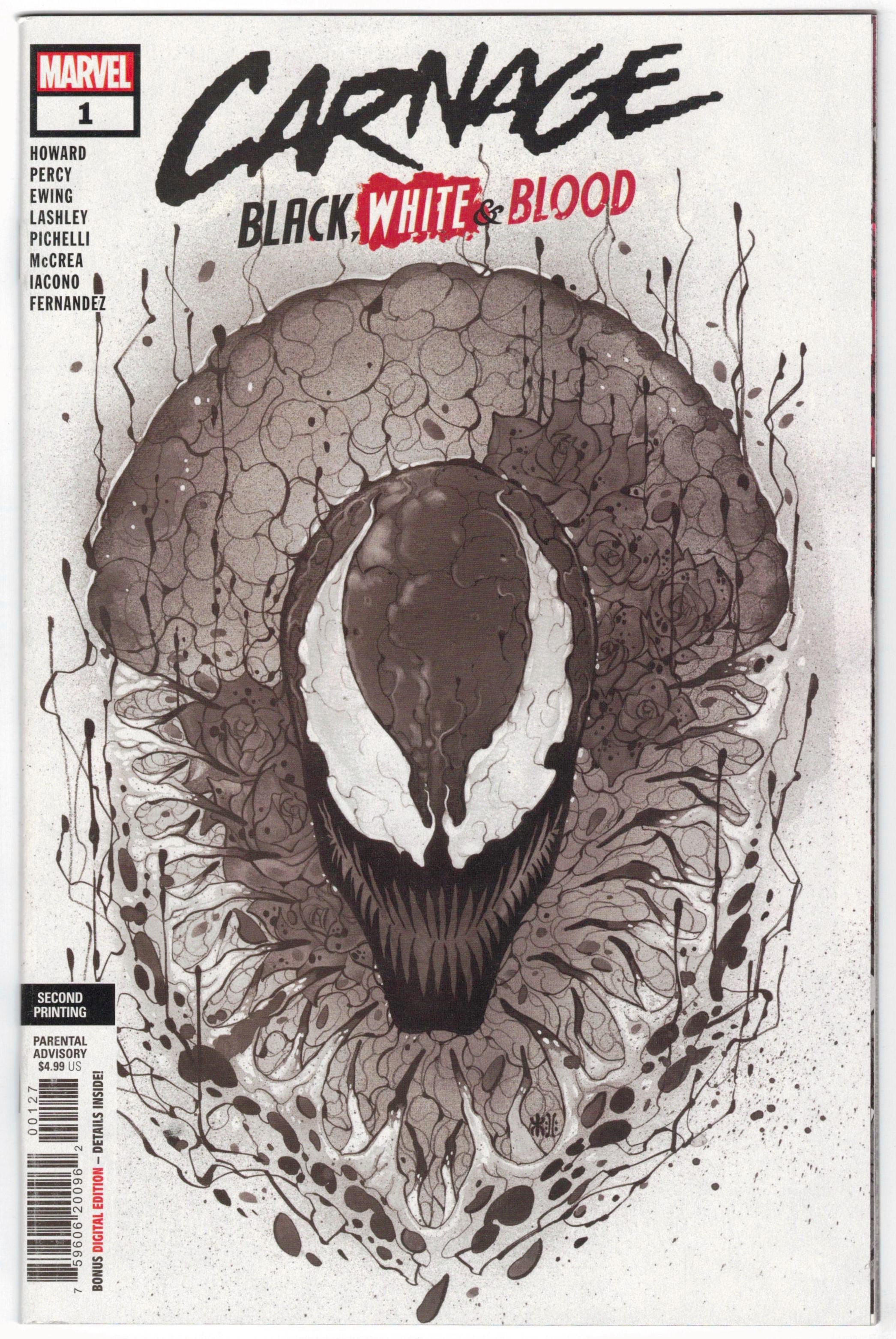 Carnage Black White Blood #1 2nd Print 1:50 Peach Momoko B&W
