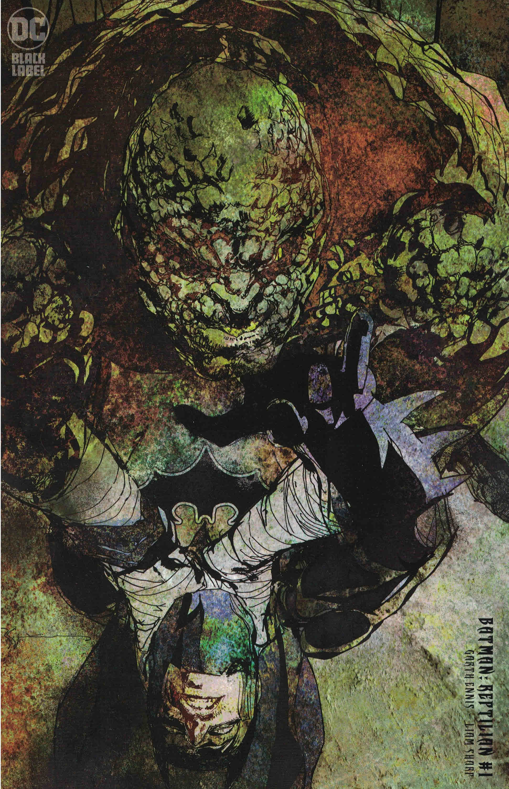 Batman Reptilian #1 1:25 Bill Sienkiewicz Variant DC 2021 Garth Ennis