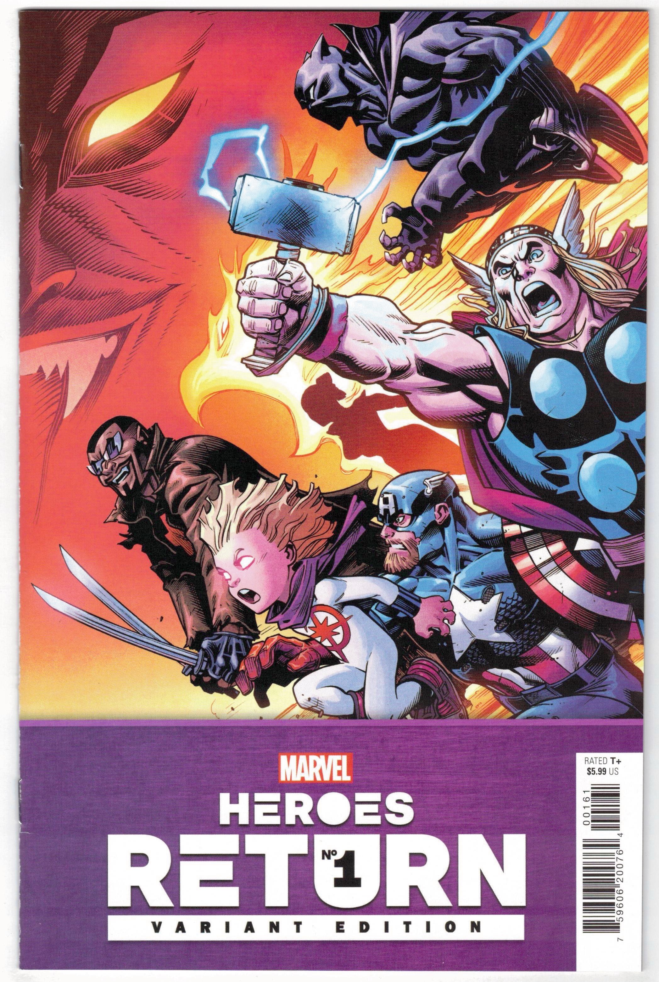 Heroes Return #1 1:25 Ed McGuinness Variant Marvel 2021 Thor Black