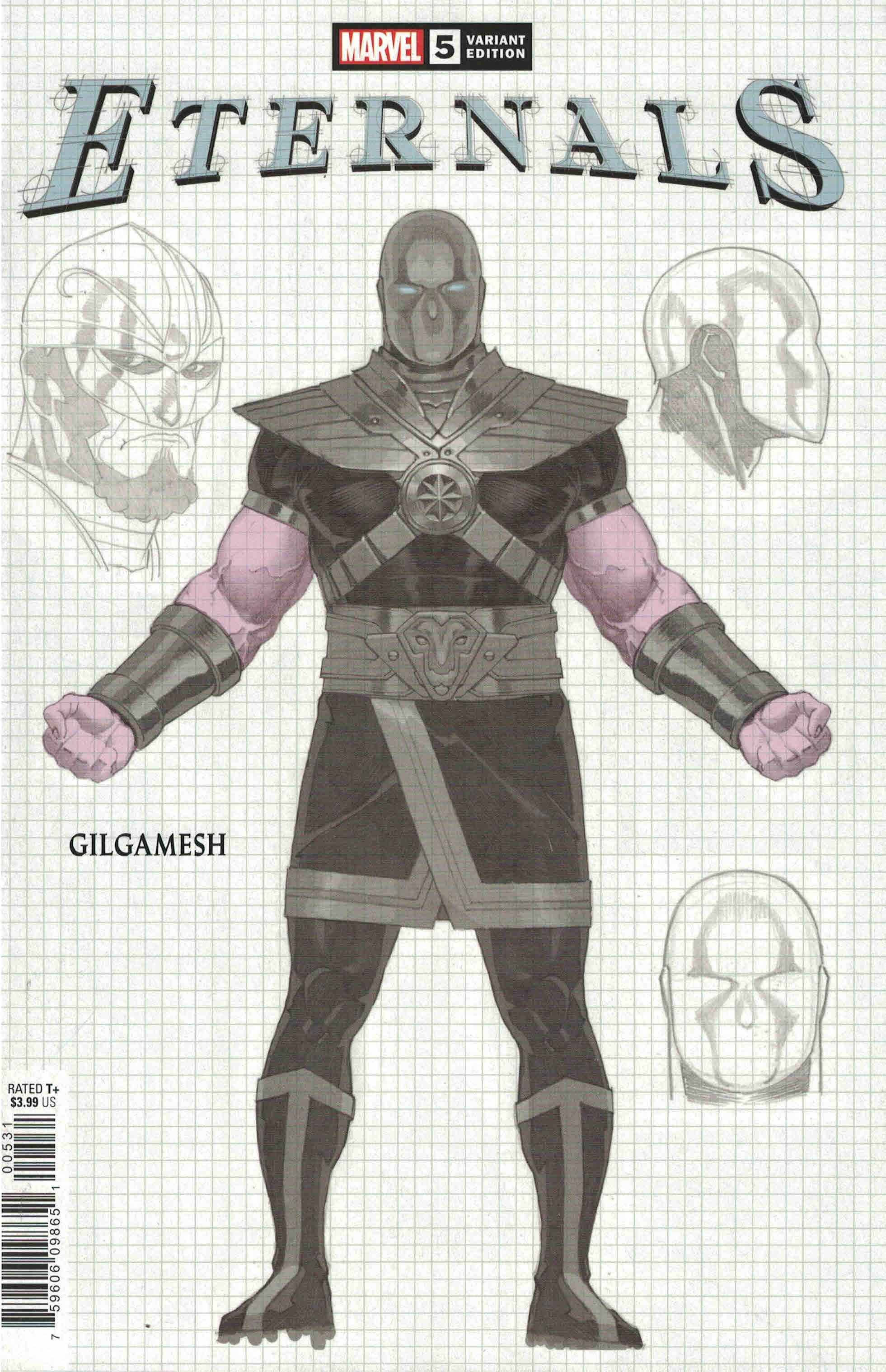 Eternals #5 1:10 Gerald Parel Design Variant Gilgamesh Marvel 2021 Kieron Gillen