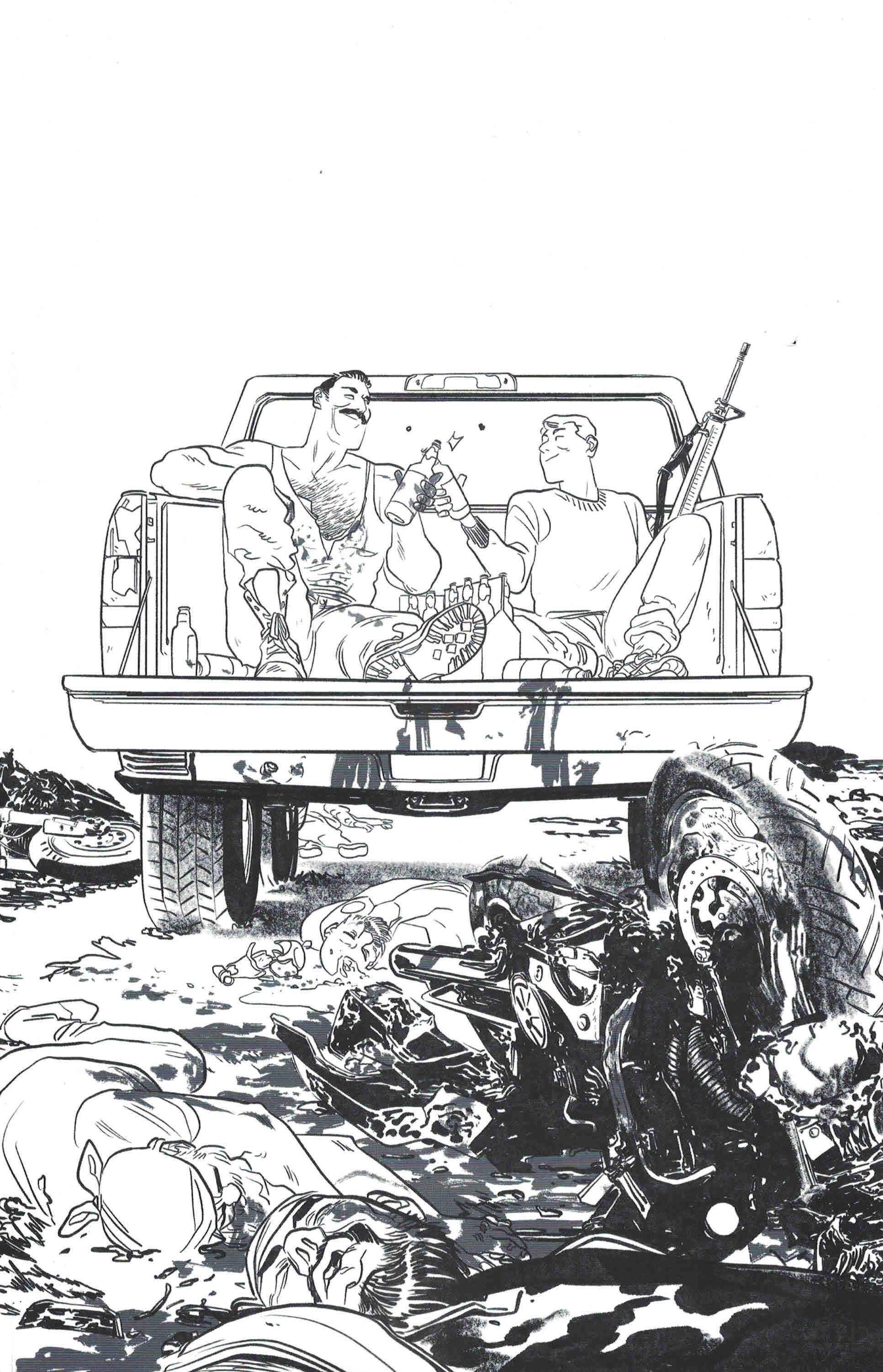 Skybound X #3 1:10 Erica Henderson B&W Virgin Assassin Nation Variant Image 2021