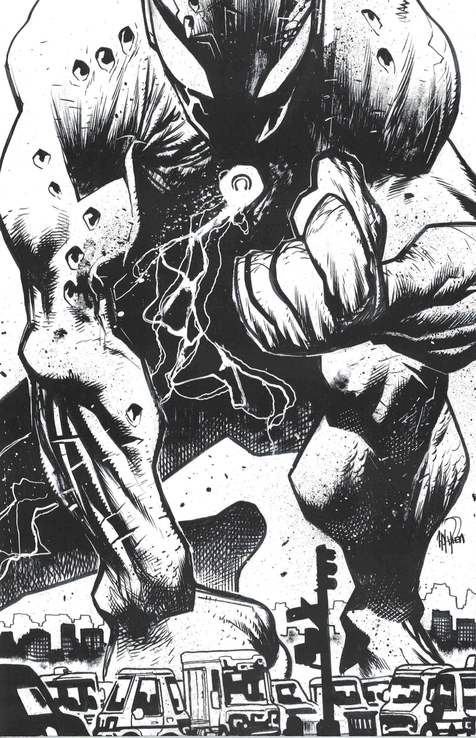 Skybound X #1 1:10 Harren B&W Virgin Variant Image 2021 Kirkman