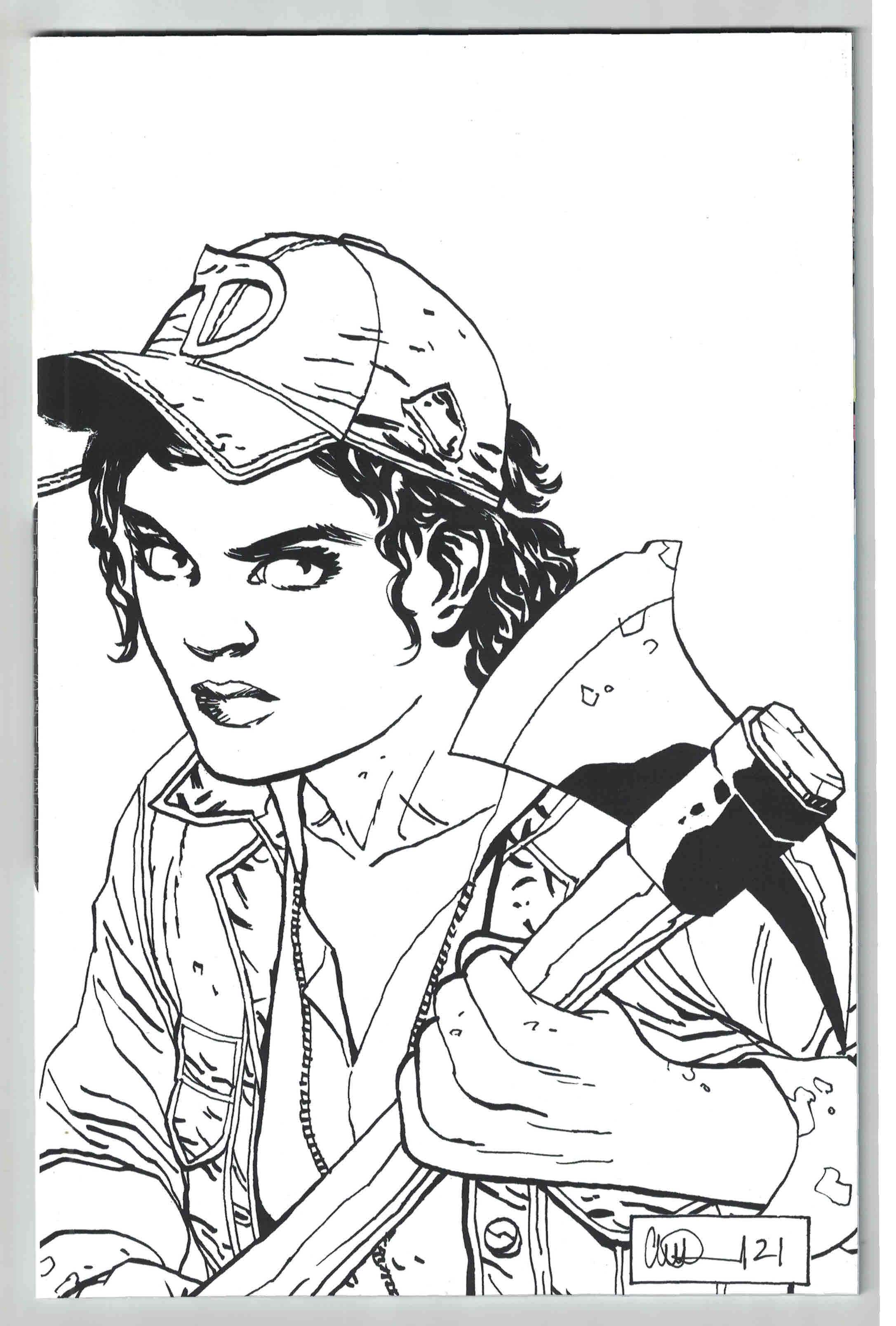 Skybound X #1 1:10 Adlard B&W Virgin Clementine Variant Kirkman Image 2021 VF/NM