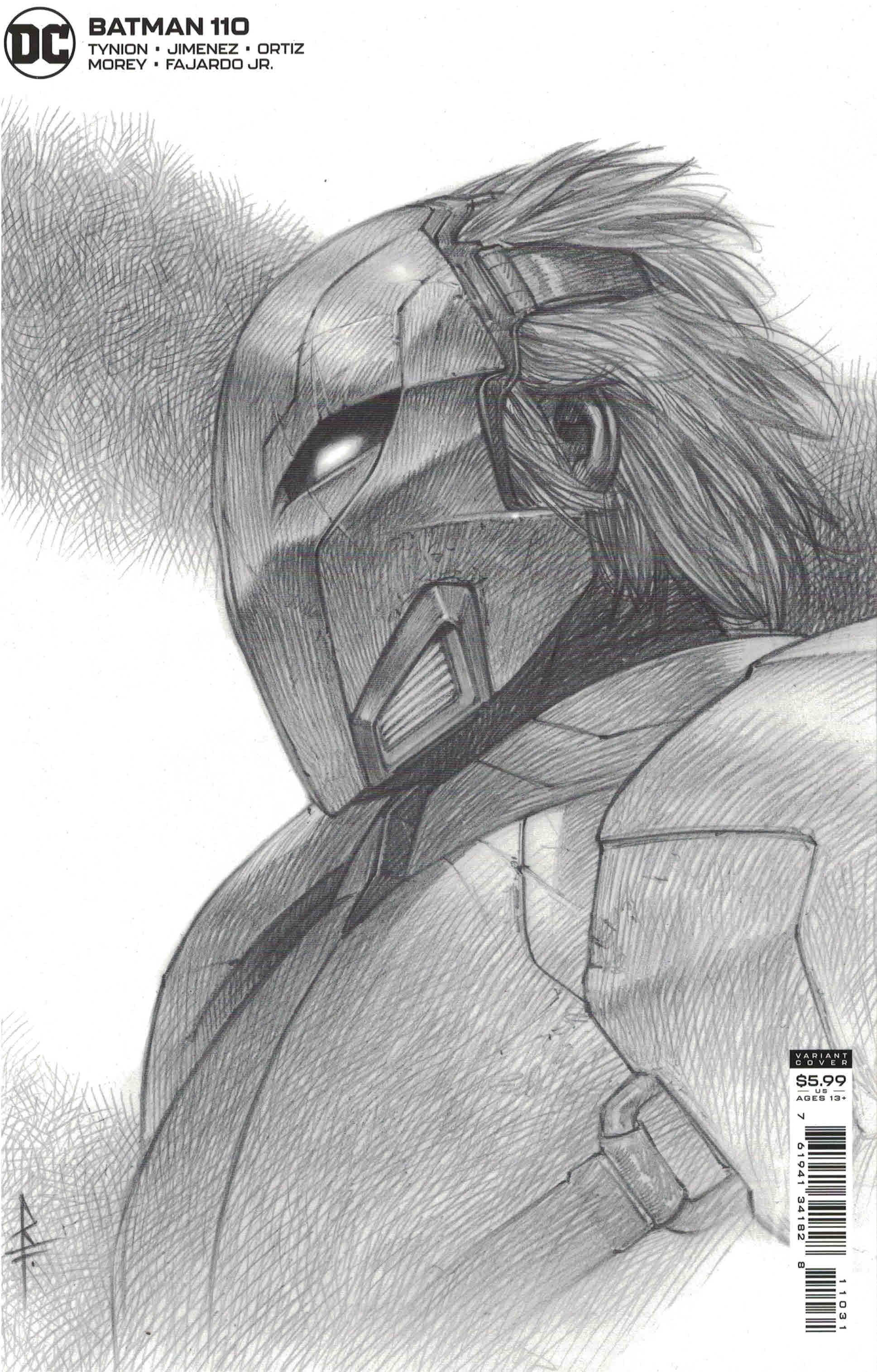 Batman #110 1:25 Riccardo Federici Sketch Variant Peacekeeper-01 DC 2016 Tynion