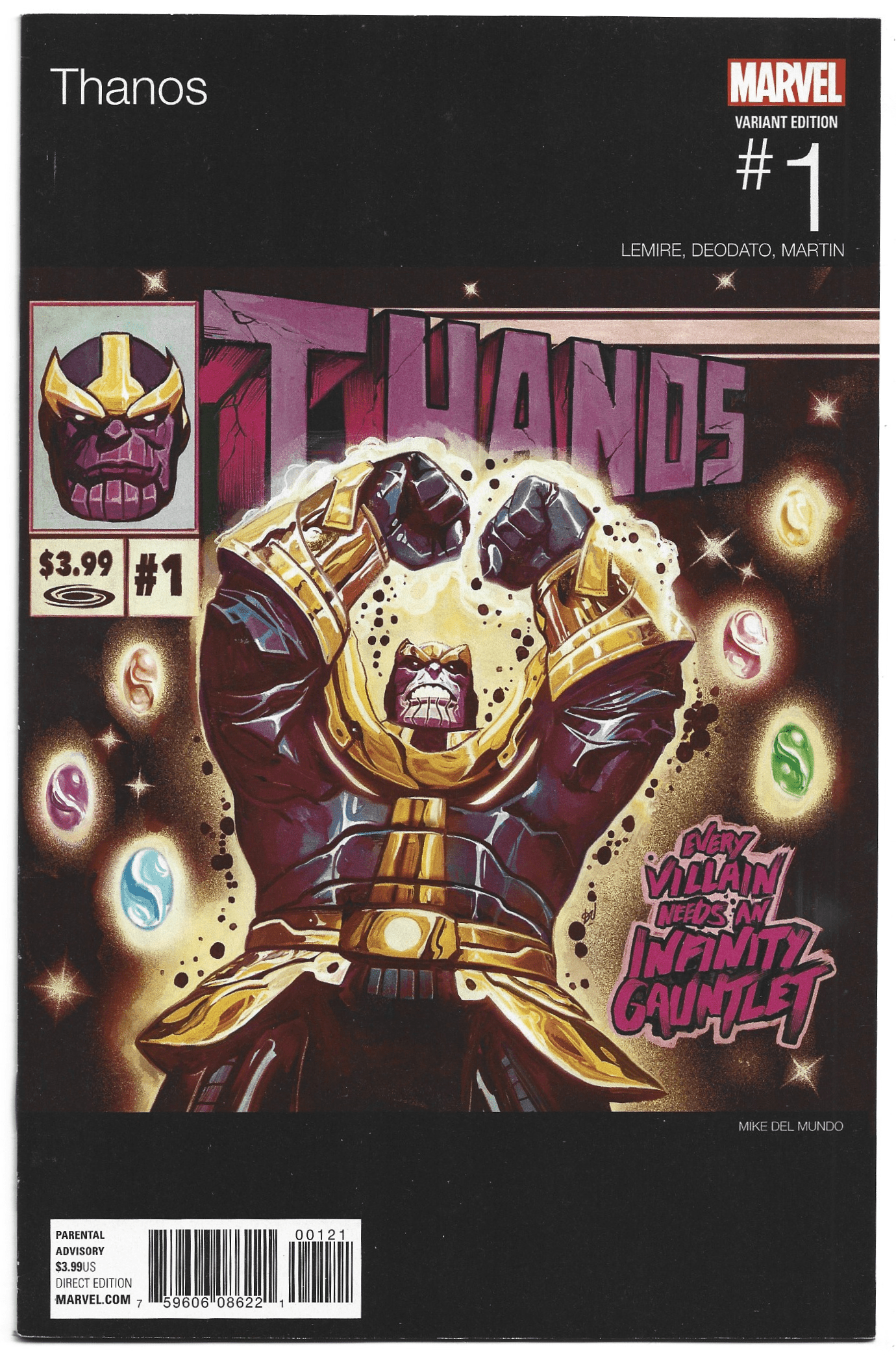 Thanos #1 Mike Del Mundo Hip Hop Variant Lemire Marvel 2017 VF/NM