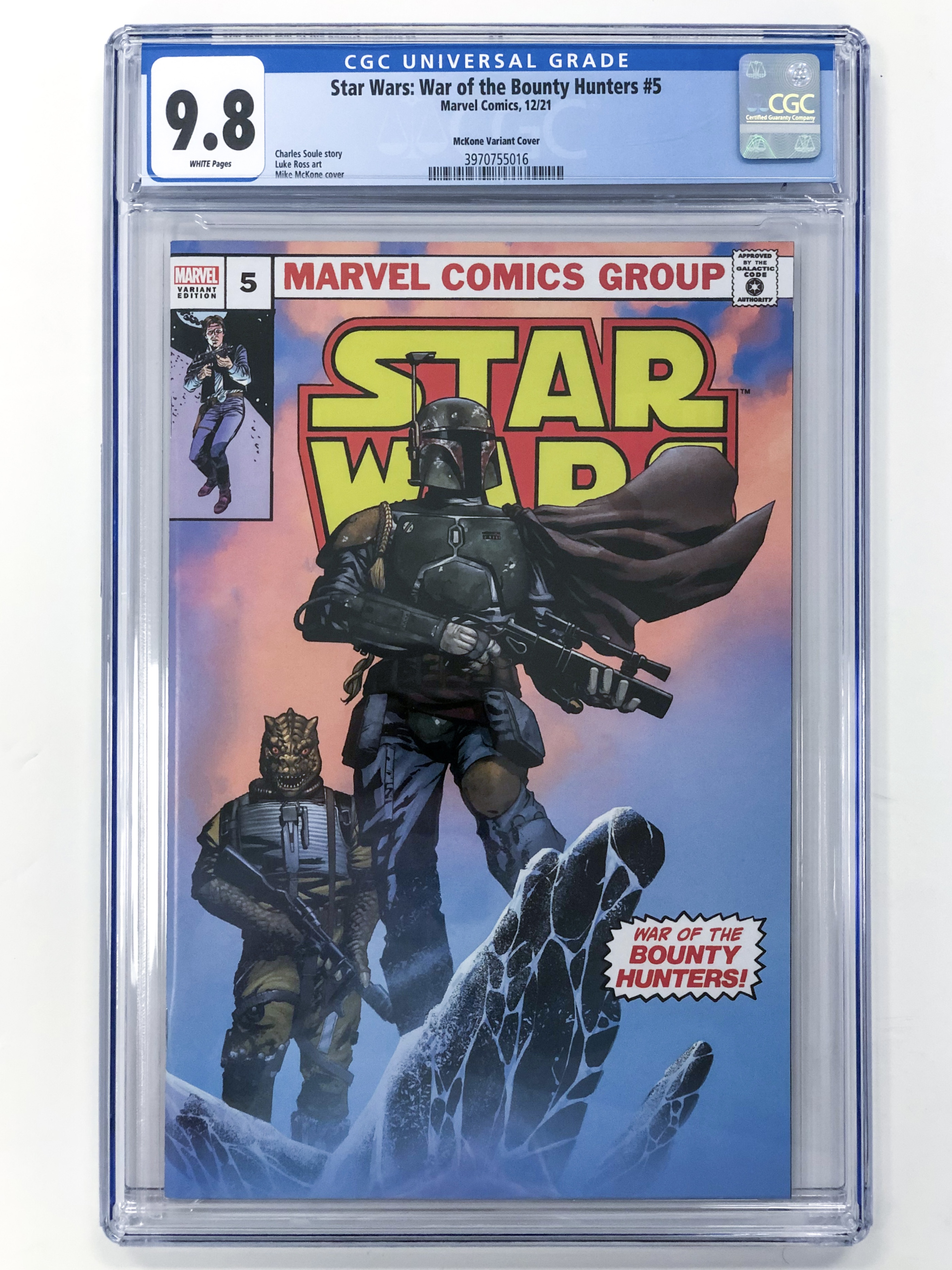 Star Wars War of the Bounty Hunters #5 Ultimate Comics Exclusive Mike McKone Boba Fett Variant CGC 9.8 NM/M
