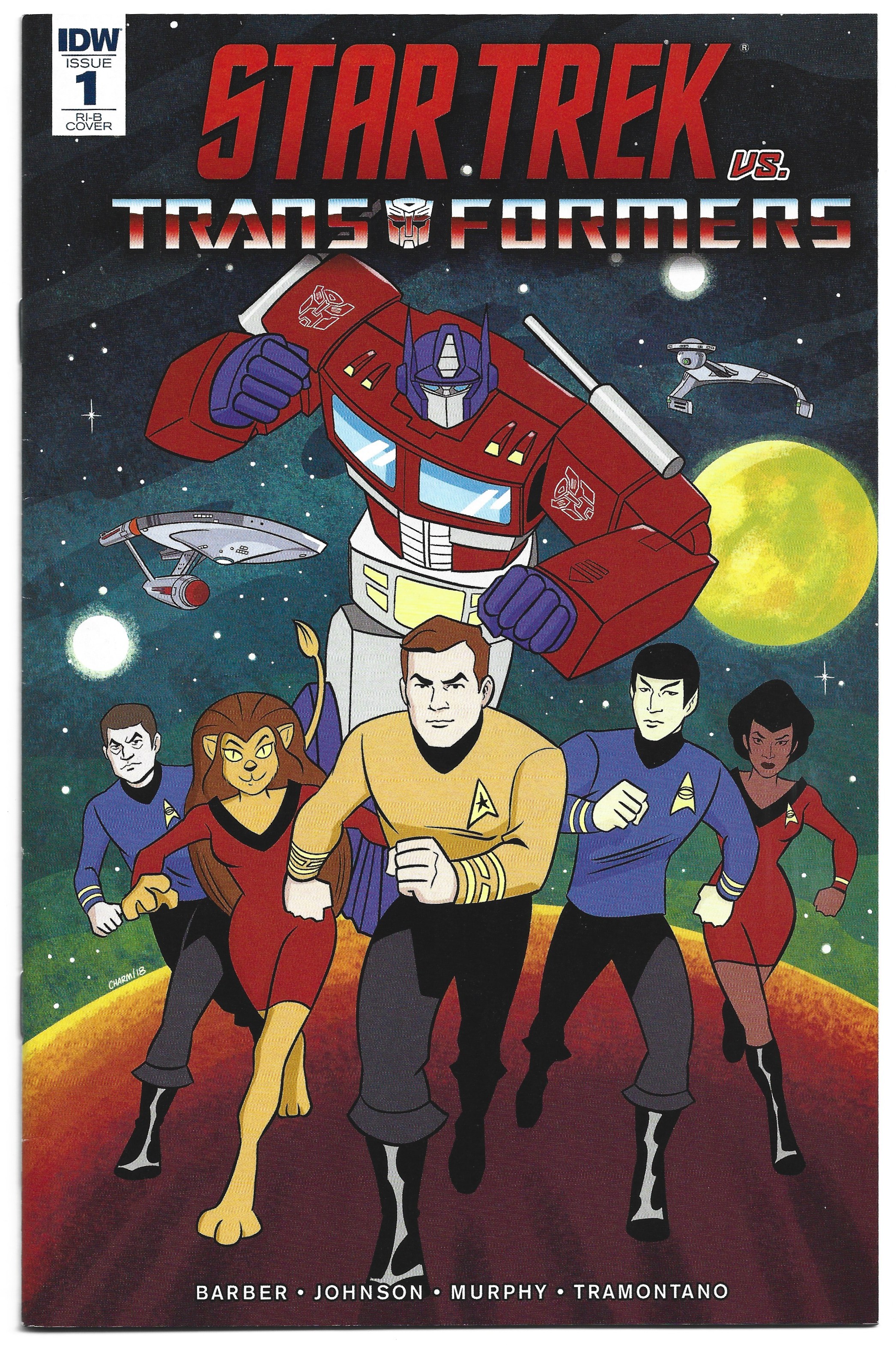 Star Trek vs Transformers #1 1:25 Derek Charm Variant IDW 2018 VF
