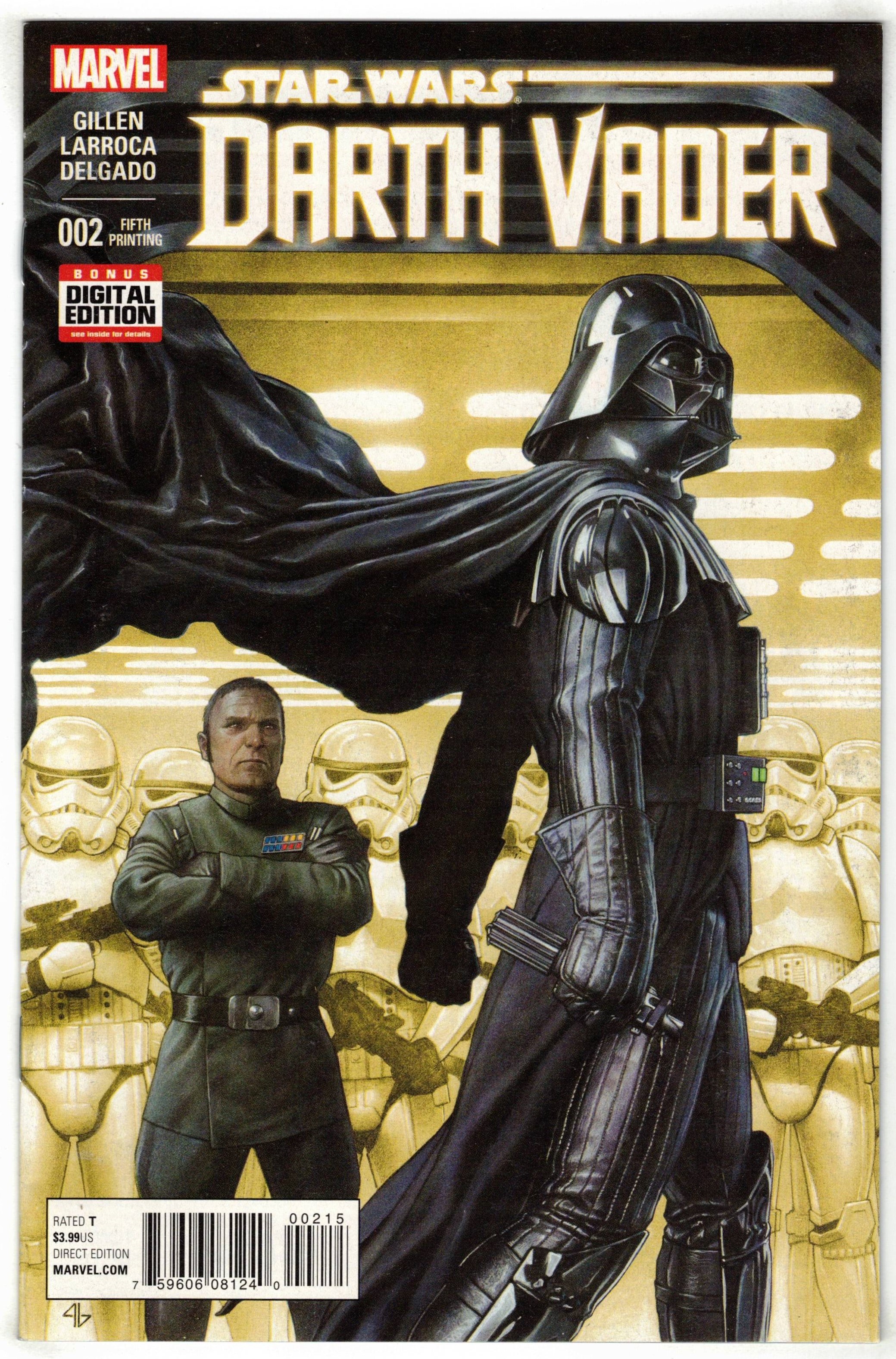 Star Wars Darth Vader #2 Adi Granov 5th Print Variant Marvel 2015 Gillen VF/NM
