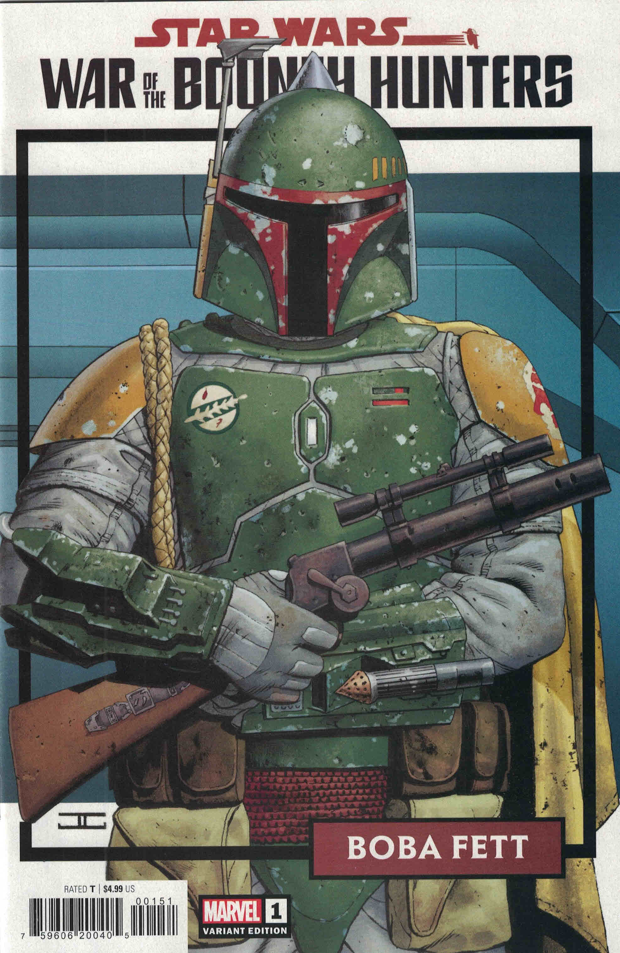 Star Wars War of the Bounty Hunters #1 1:25 Boba Fett Trading Card Variant 2021