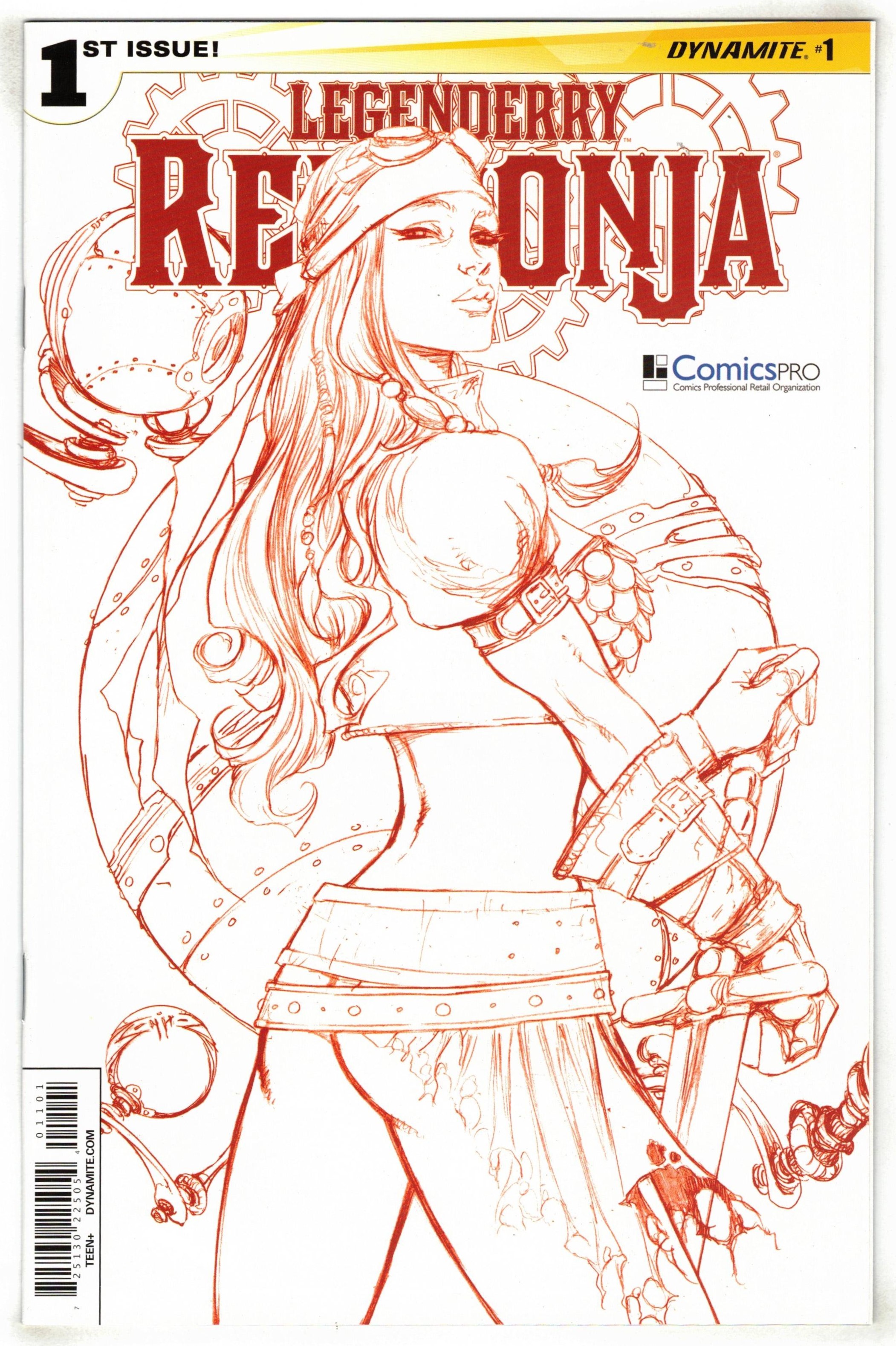 Legenderry Red Sonja #1 Comicspro Exclusive Red Sketch Variant Dynamite VF/NM