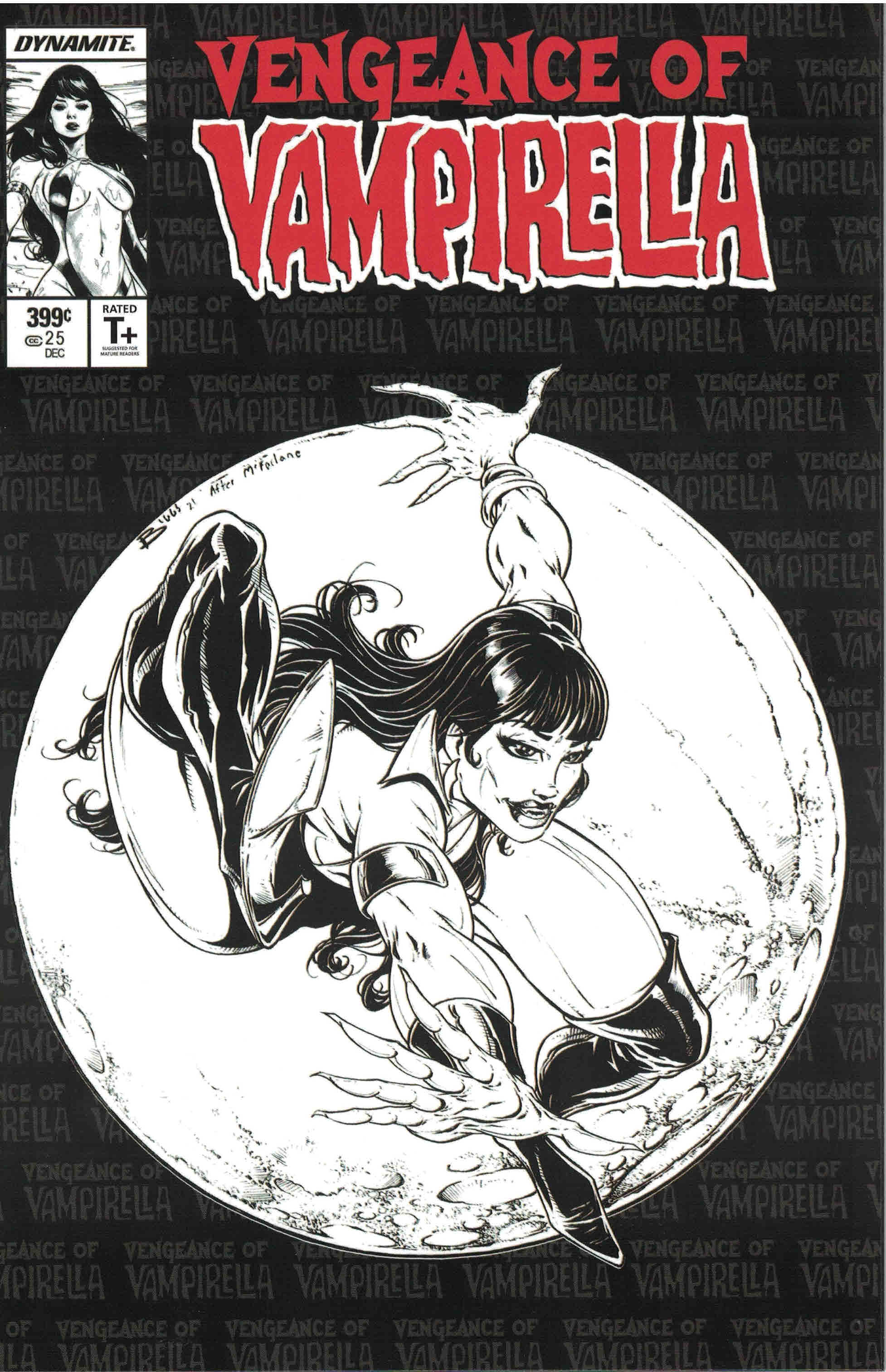 Vengeance of Vapirella #25 1:11 Biggs B&W McFarlane Homage Variant Dynamite 2019