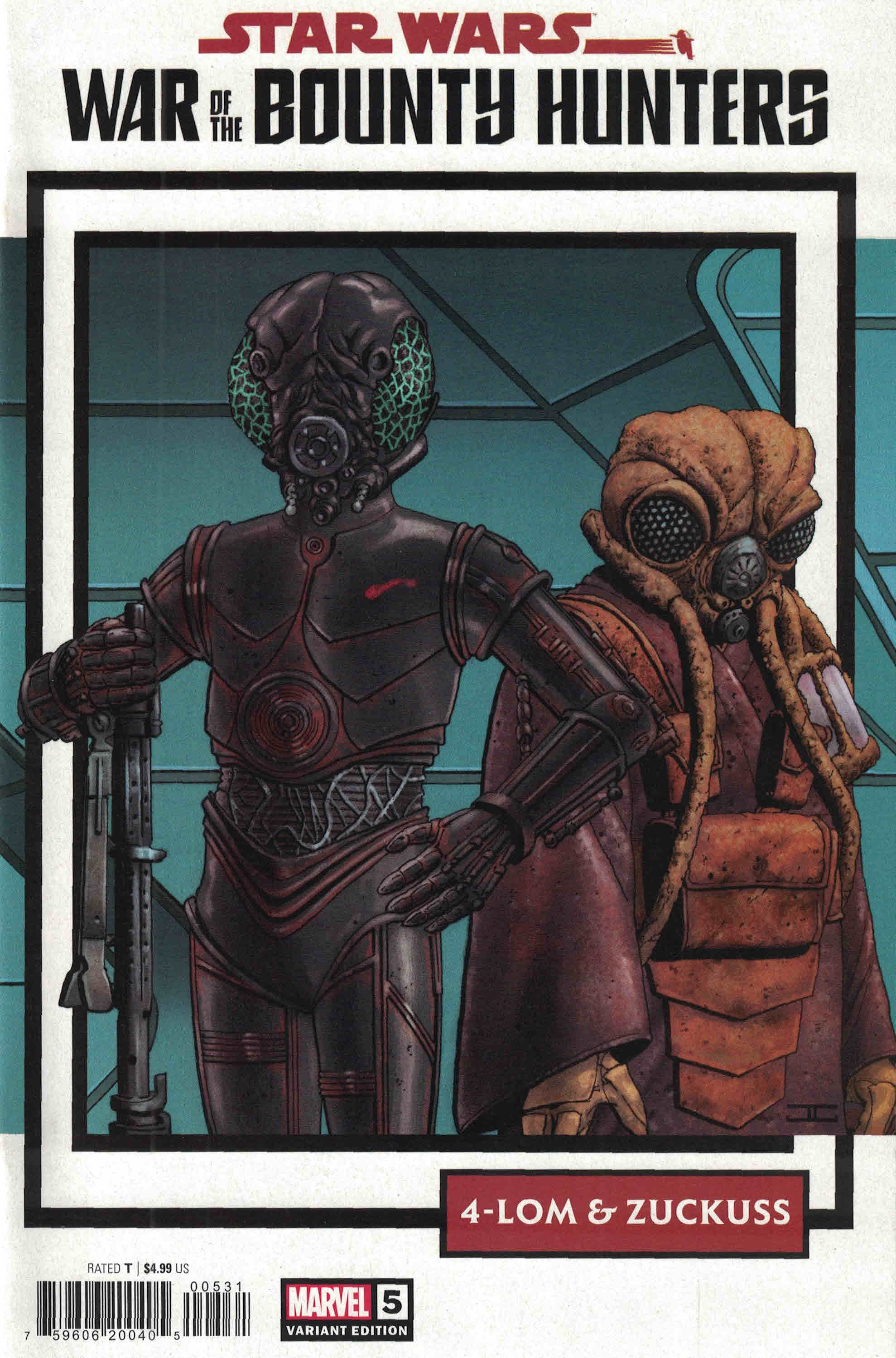 Star Wars War of the Bounty Hunters #5 1:25 Trading Card Variant Marvel 2021