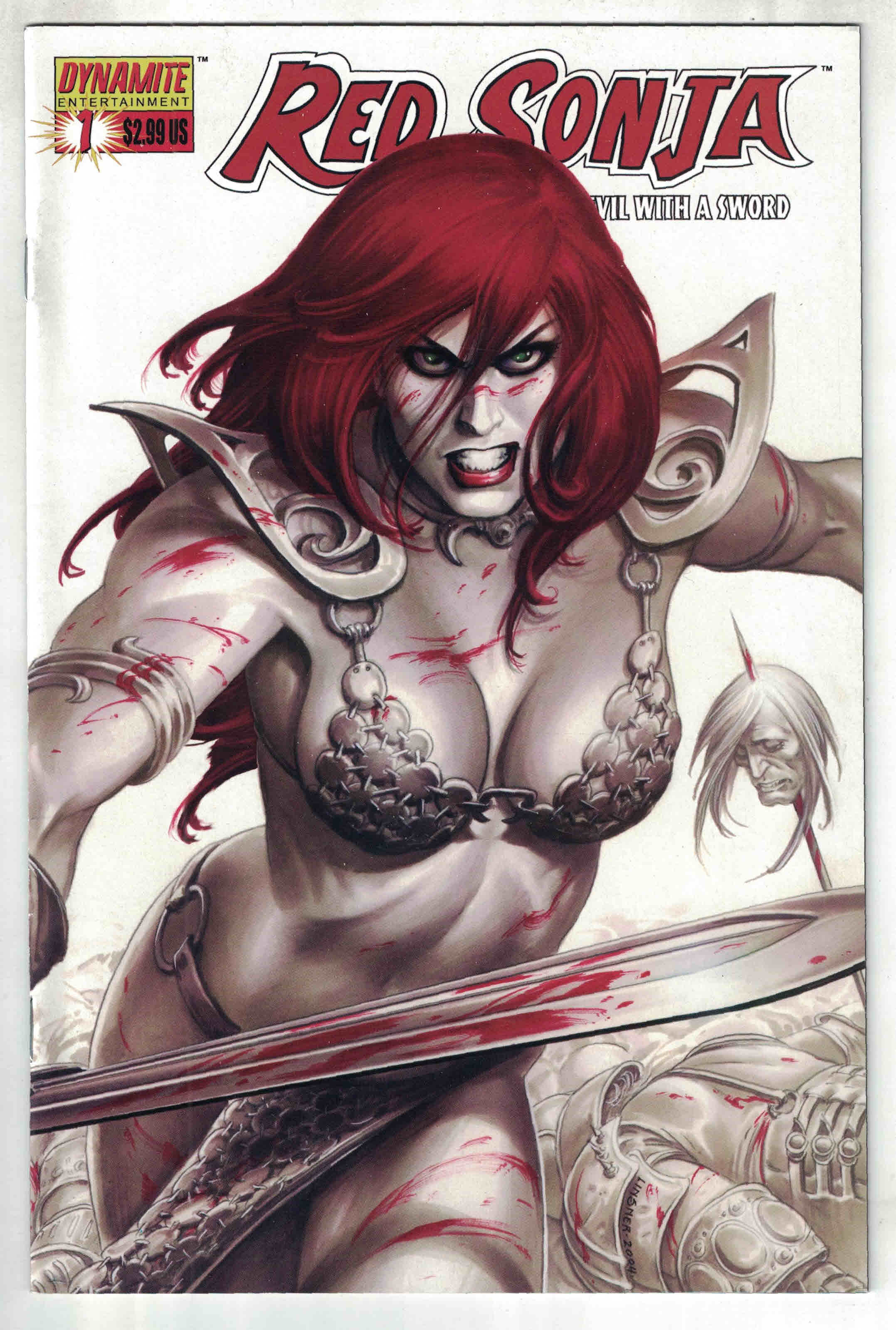Red Sonja #1 Linsner Variant Dynamite 2005 VF/NM