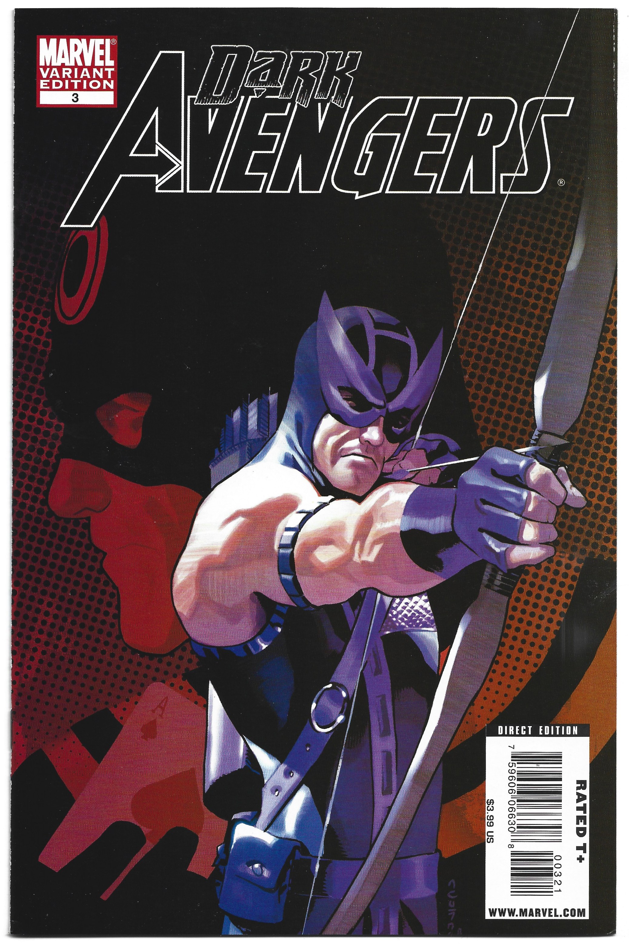 Dark Avengers #3 1:15 Daniel Acuna Variant Marvel 2009 Bullseye Hawkeye VF/NM