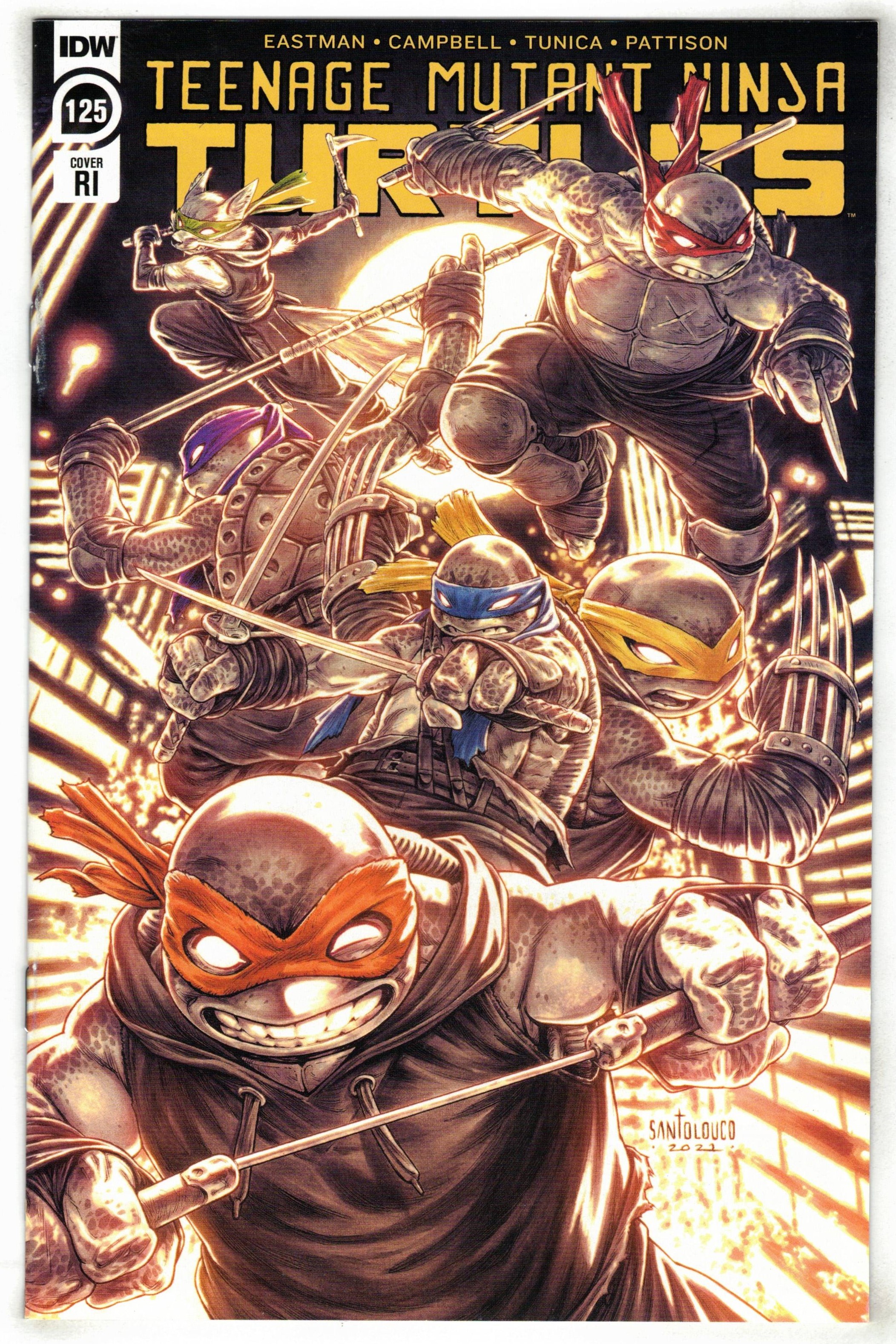 Teenage Mutant Ninja Turtles #125 1:10 Santalouco Variant IDW 2011