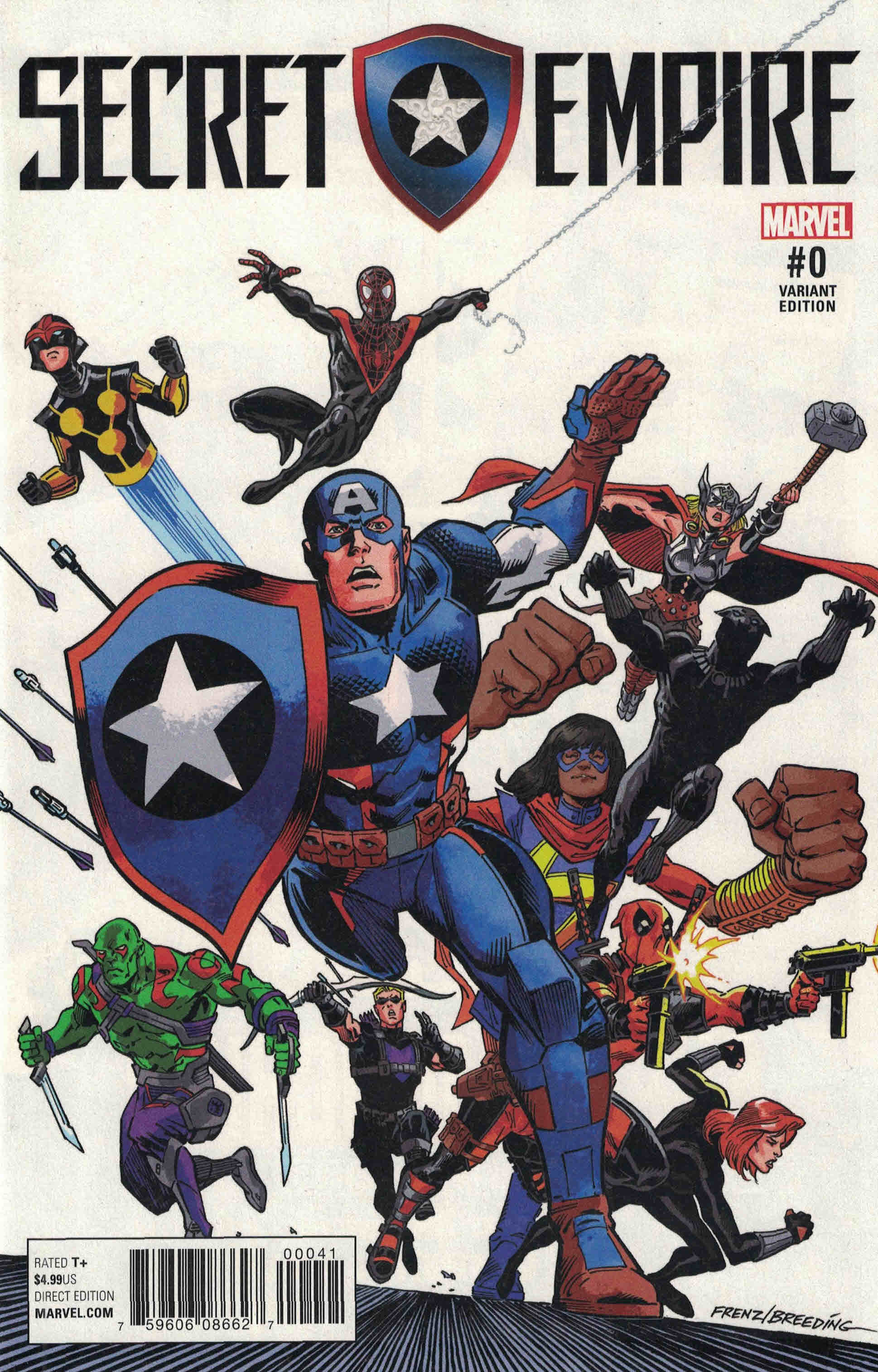 Secret Empire #0 1:20 Ron Frenz Variant Nick Spencer Marvel 2017