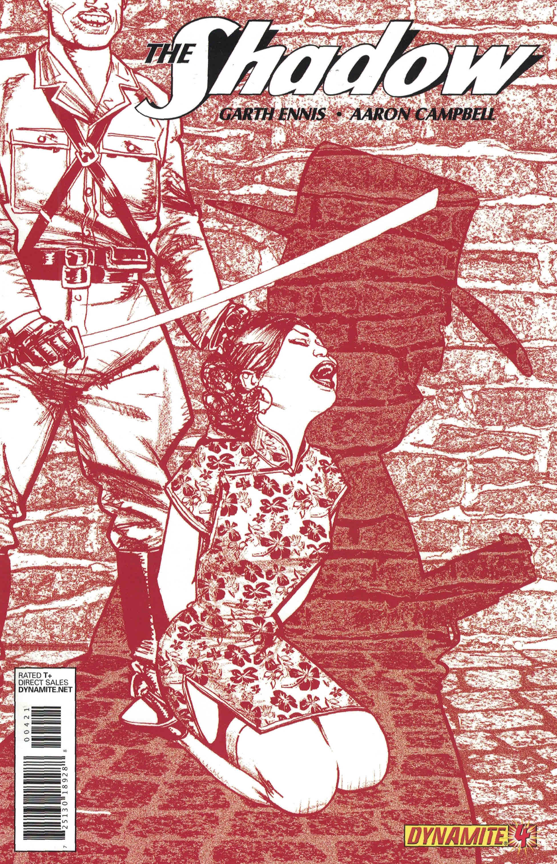 Shadow #4 1:25 Howard Chaykin Red Variant Garth Ennis Dynamite 2012