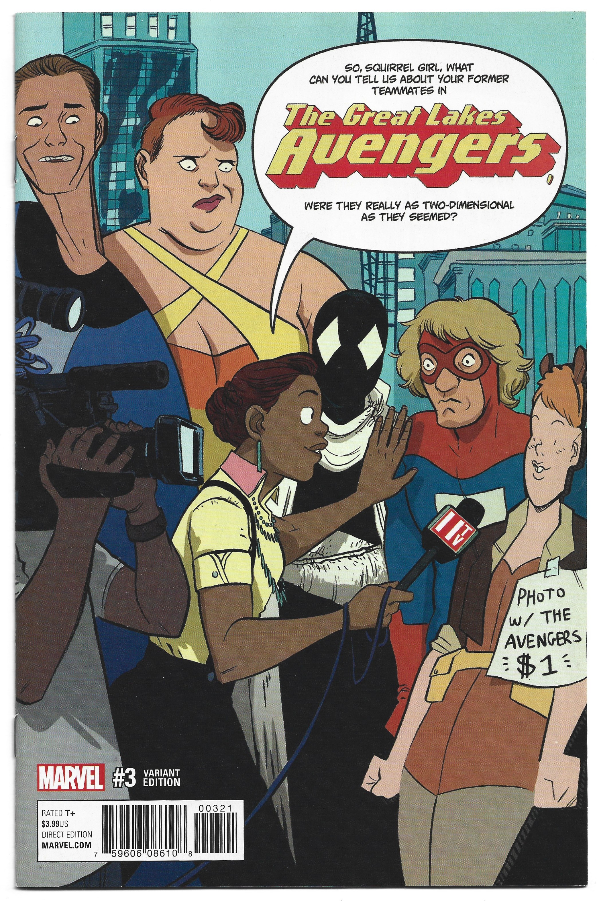 Great Lakes Avengers #3 1:25 Erica Henderson Variant Marvel 2016 VF/NM
