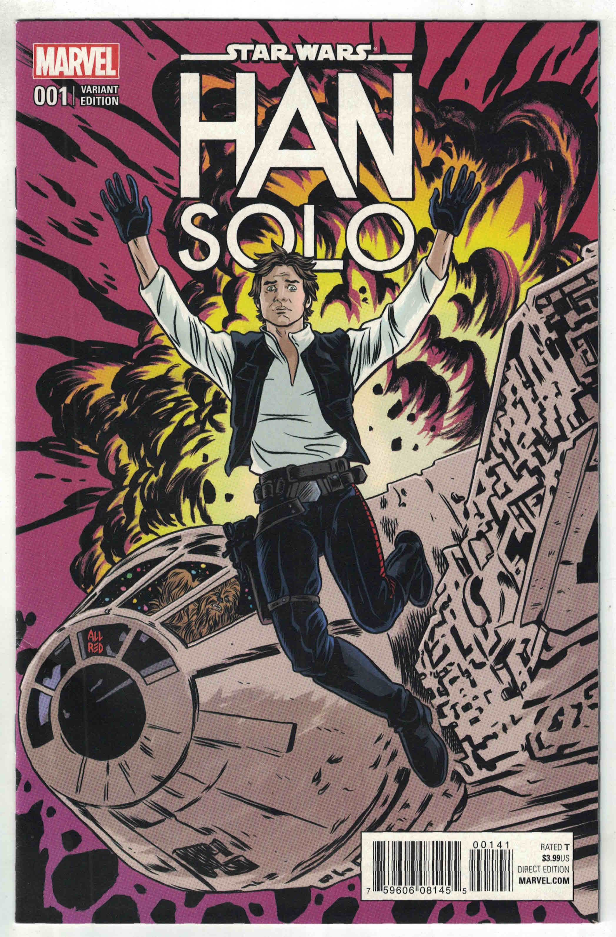 Star Wars Han Solo #1 1:25 Mike Allred Variant Marvel 2016 AS-IS